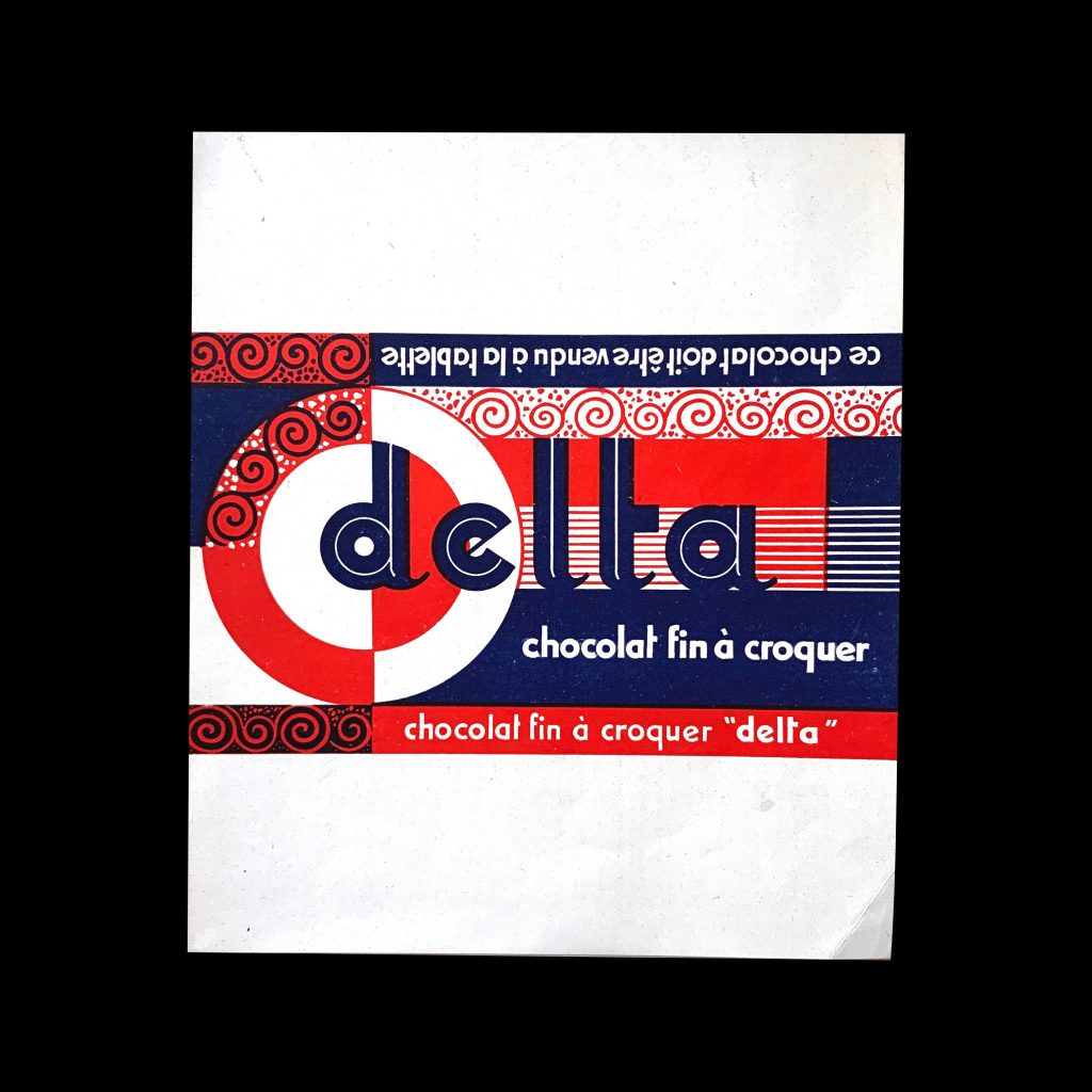 Delta vintage chocolate label