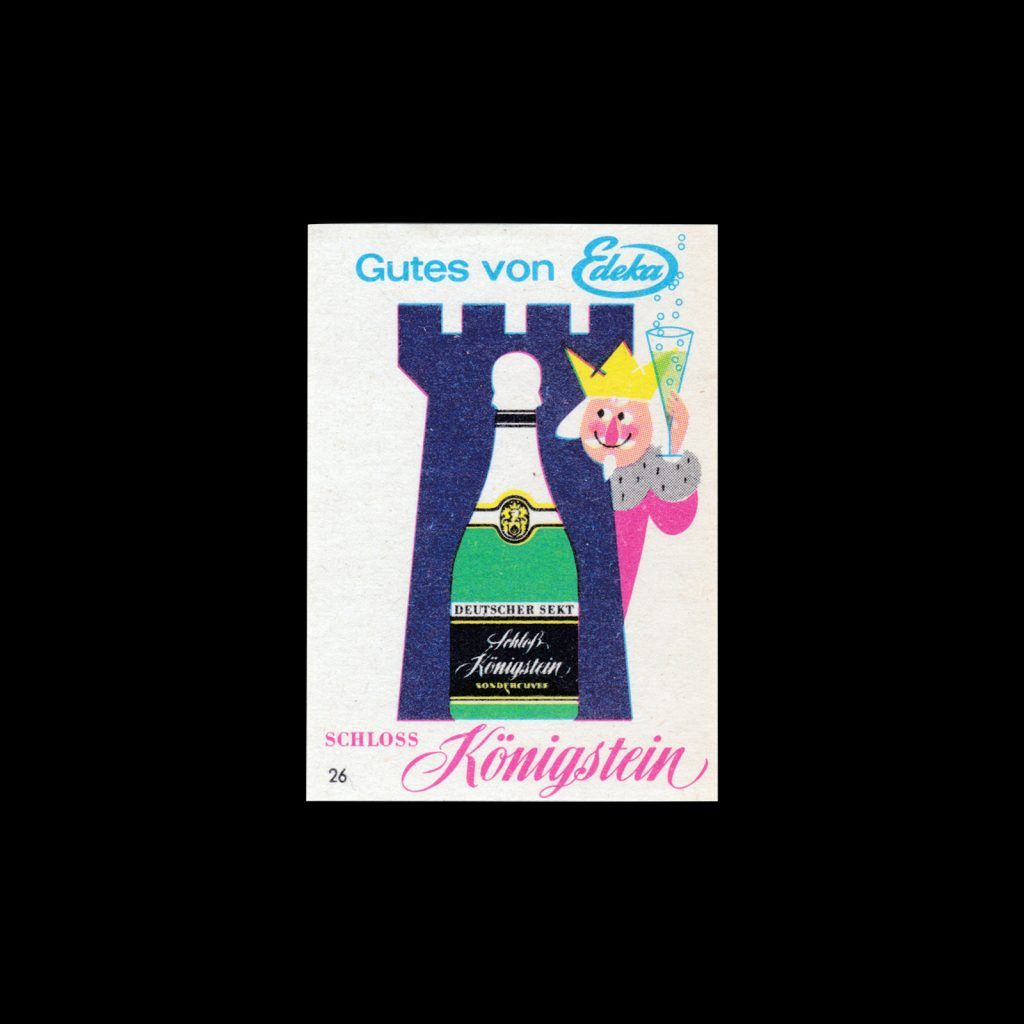 Edeka brand advertising, German, Matchbox label set