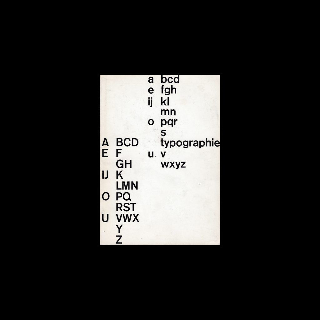 Typographie: 50 Jahre Handsetzervereinigung Basel, 1960. Ausstellung, Gewerbemuseum Basel, Switzerland. Cover: Robert Büchler, Catalogue: Emil Ruder