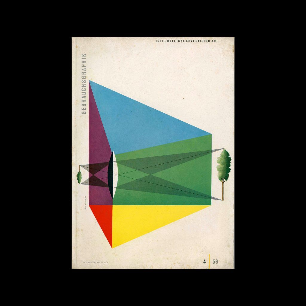 Gebrauchsgraphik, 4, 1956. Cover design by Eric Nitsche