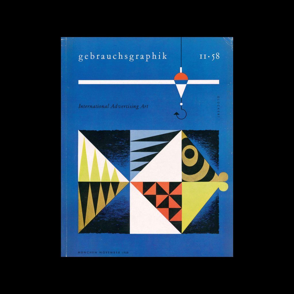 Gebrauchsgraphik, 11, 1958. Cover design by Gluckert