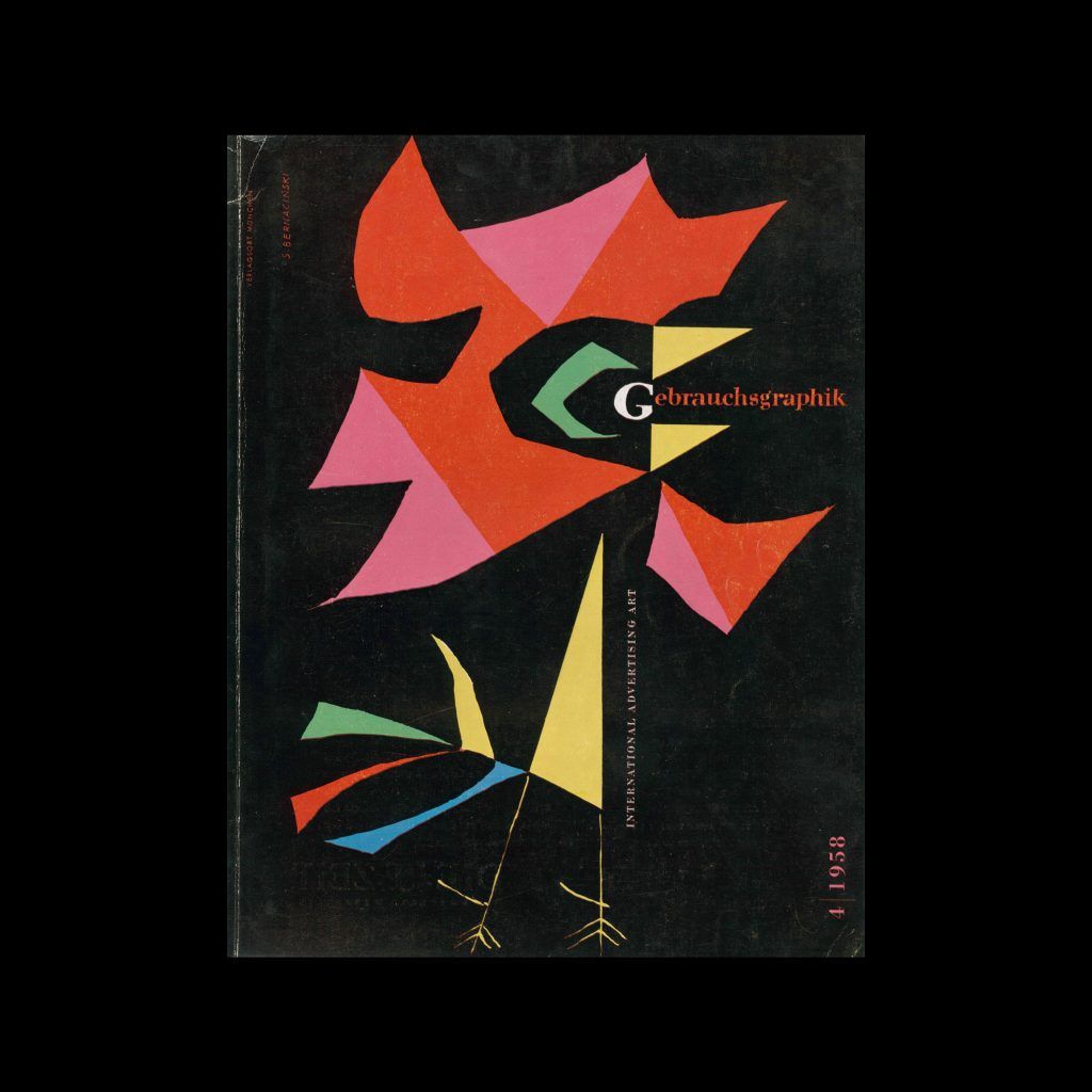 Gebrauchsgraphik, 4, 1958. Cover design by Stefan Bernacinski