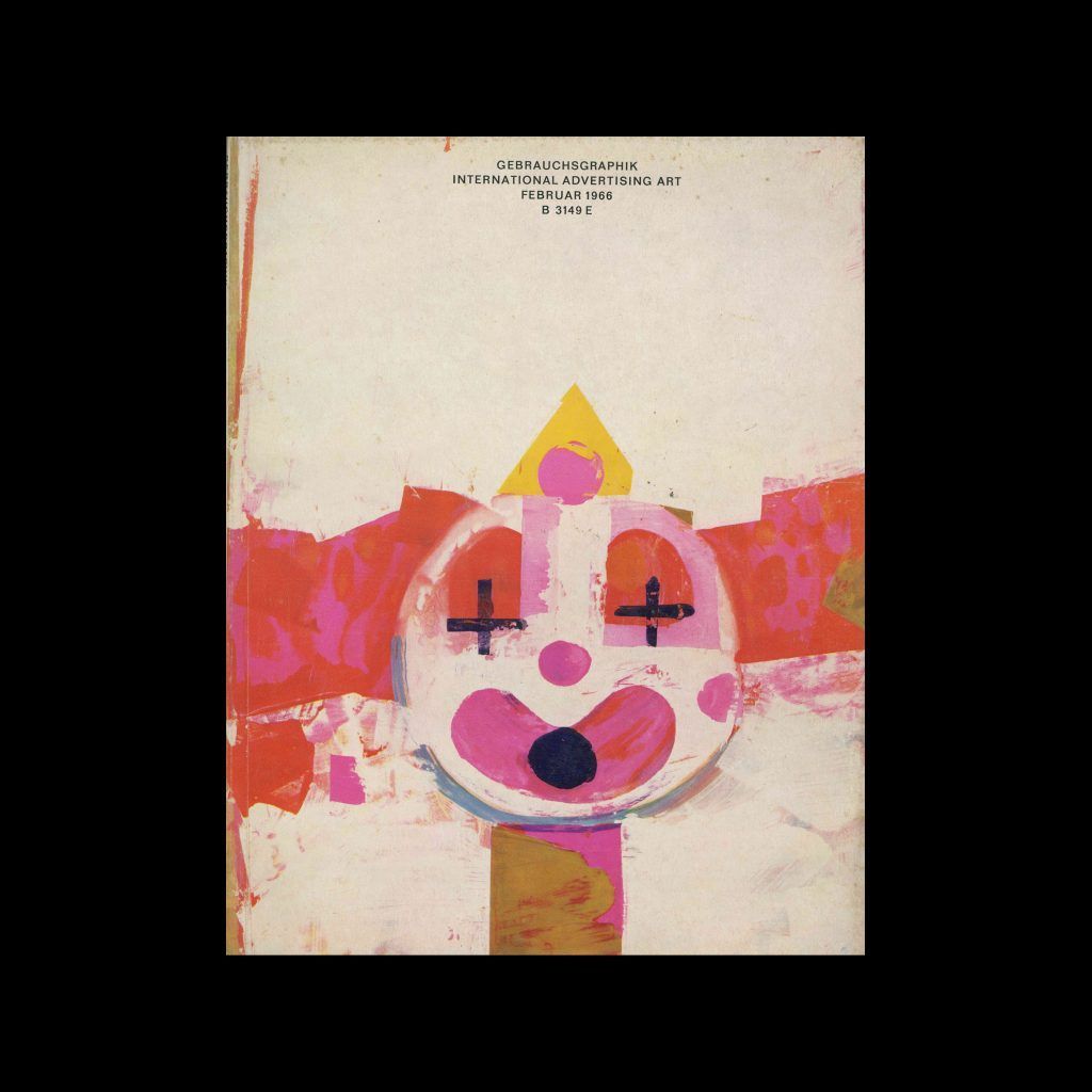 Gebrauchsgraphik, 2, 1966. Cover design by Roland Winkler
