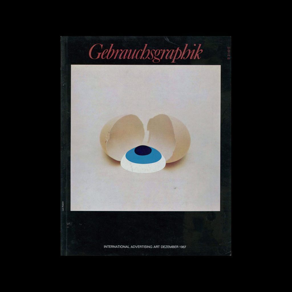Gebrauchsgraphik, 12, 1967. Cover design by Lutz Roeder