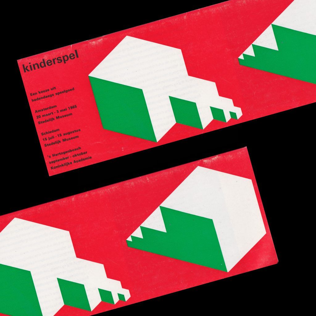 Kinderspel, Stedelijk Museum, Amsterdam, 1965 designed by Wim Crouwel (Total design)