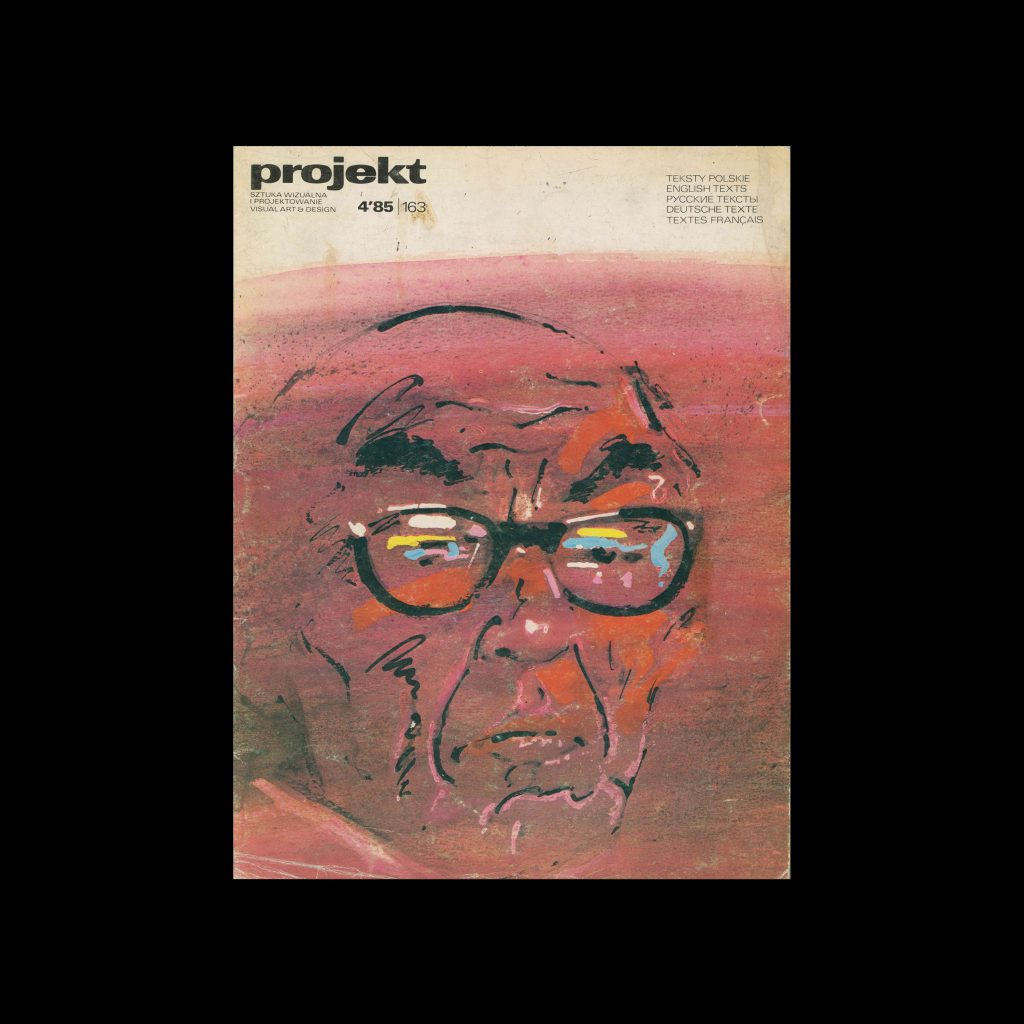 Projekt 163, 4, 1985. Cover design by Portret H. Tomaszewskiego