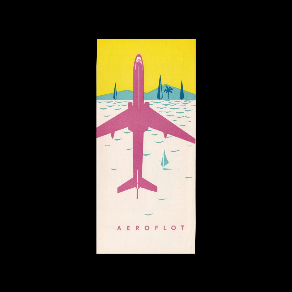Aeroflot, 6 different brochures in folder , 1970