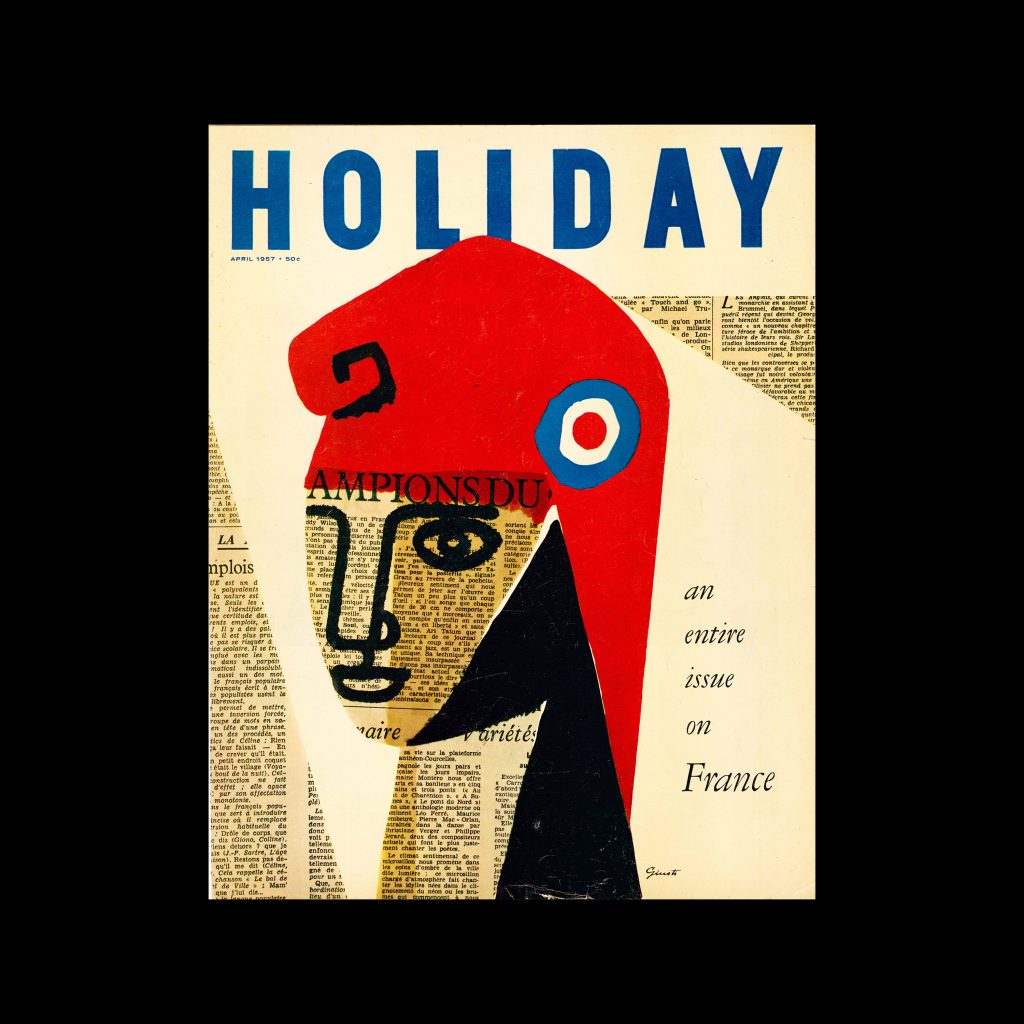 Holiday Magazine, April, 1957. Cover designed by George Giusti.