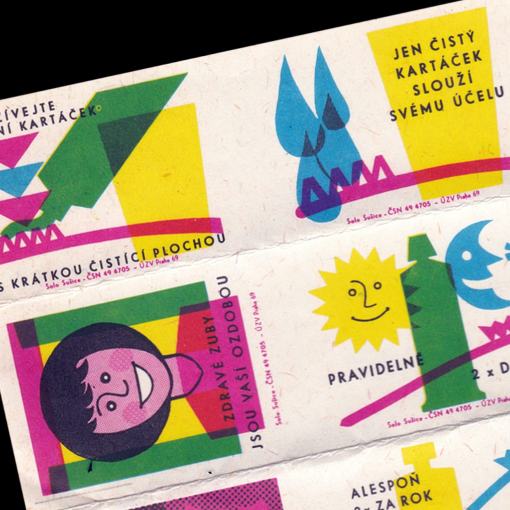 Healthy Teeth Campaign, Czechoslovakian 1969 Matchbox label set