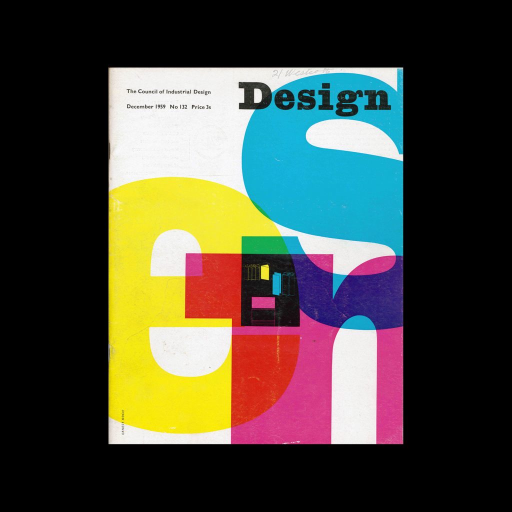 Design, Council of Industrial Design, 132, December 1959. Cover design by Ernest Hoch