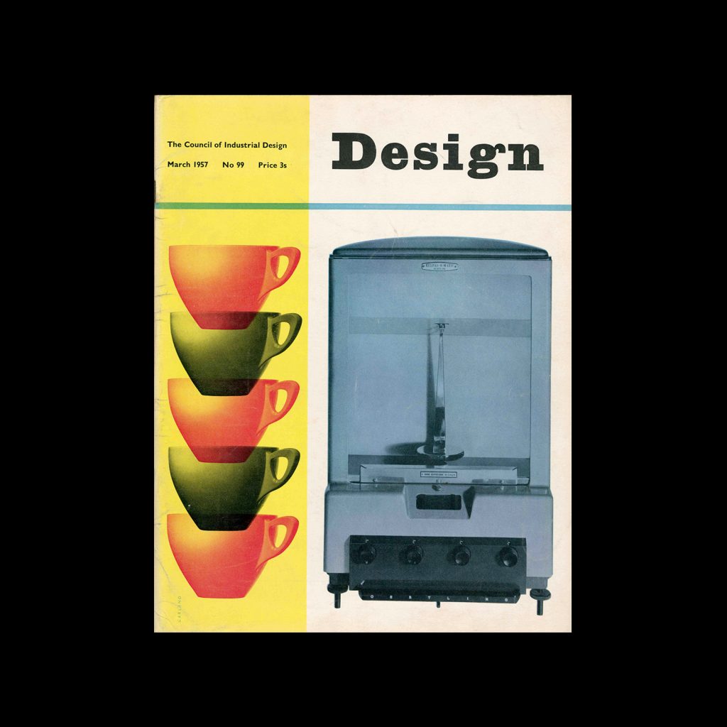 Design, Council of Industrial Design, 99, March 1957. Cover design by Ken Garland