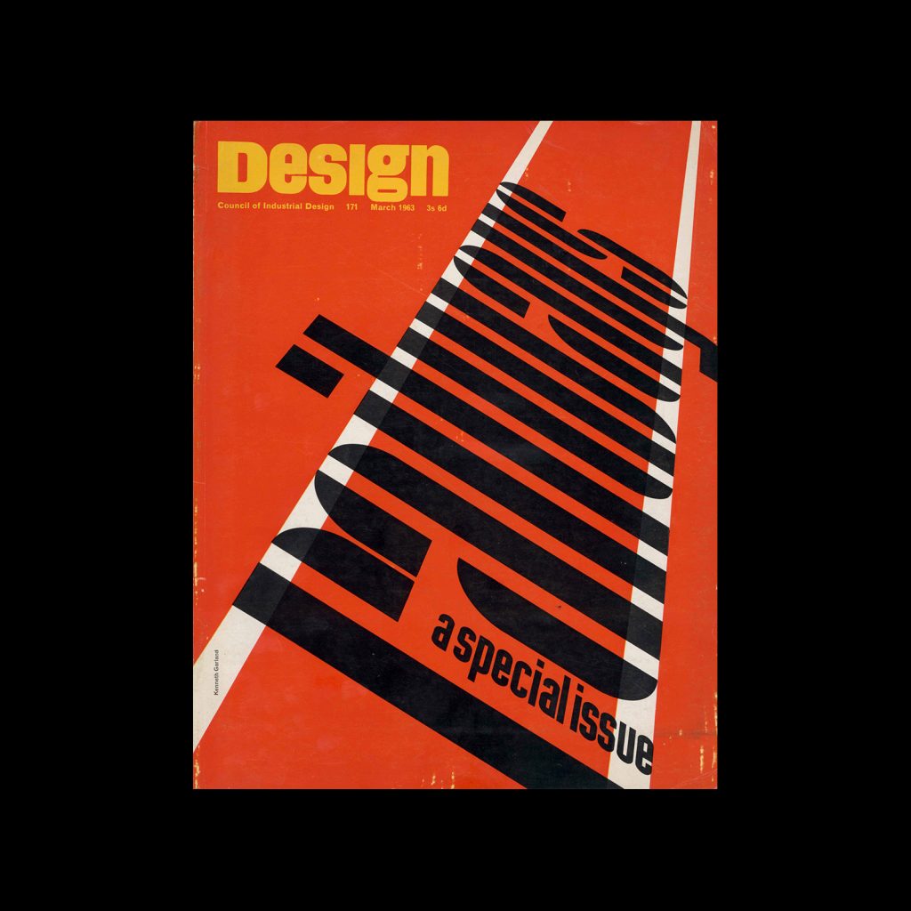 Design, Council of Industrial Design, 171, March 1963. Cover design by Ken Garland