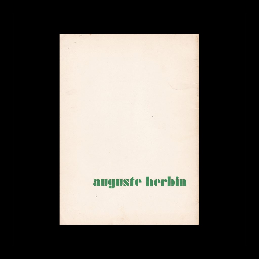 Auguste Herbin, Stedelijk Museum Amsterdam, 1963. Design most likely Willem Sandberg