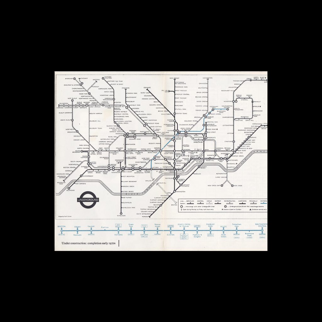Cut Travel Time - Victoria Line, July 1969. Designed by Tom Eckersley
