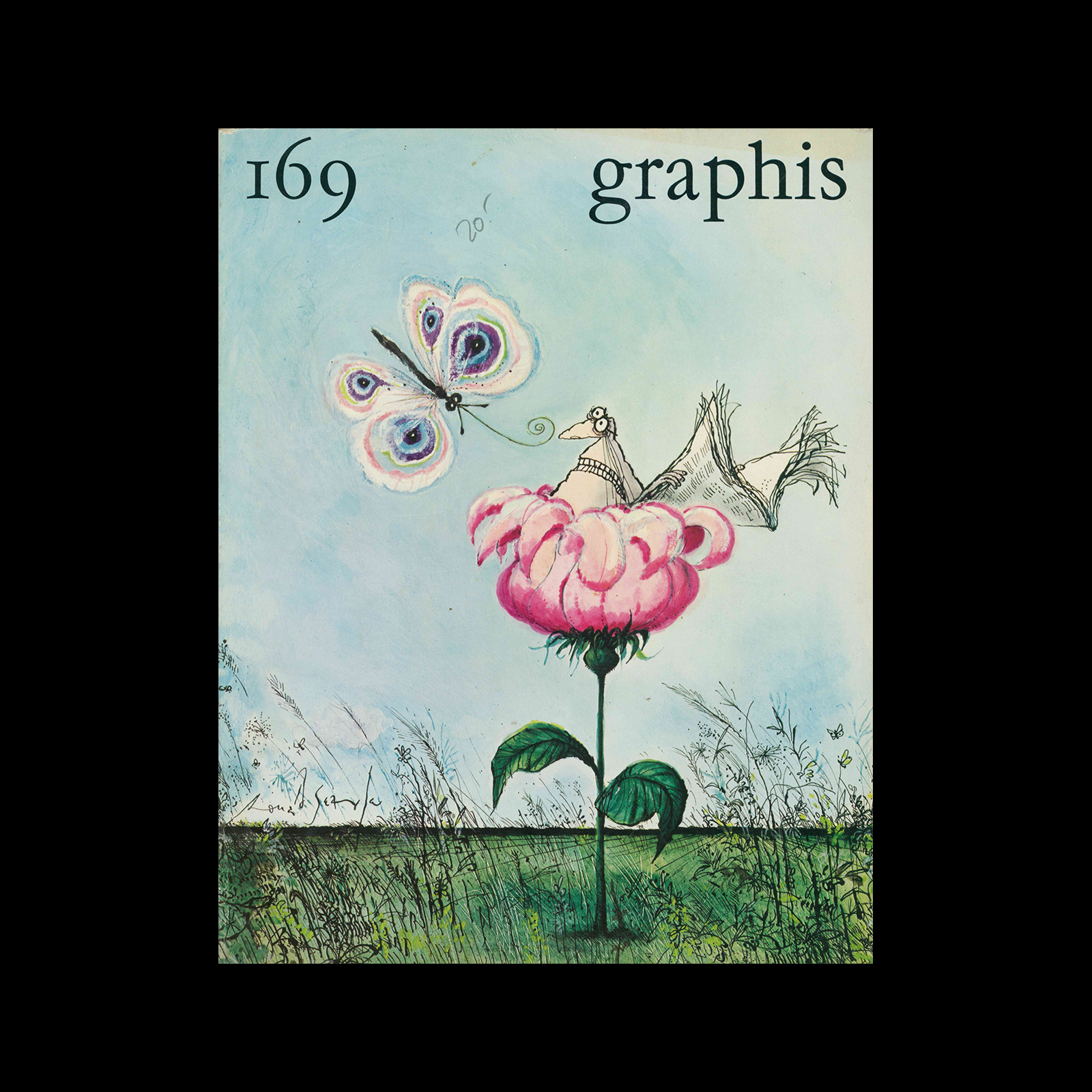 Graphis 169, 1973. Cover design by Ronald Searle.