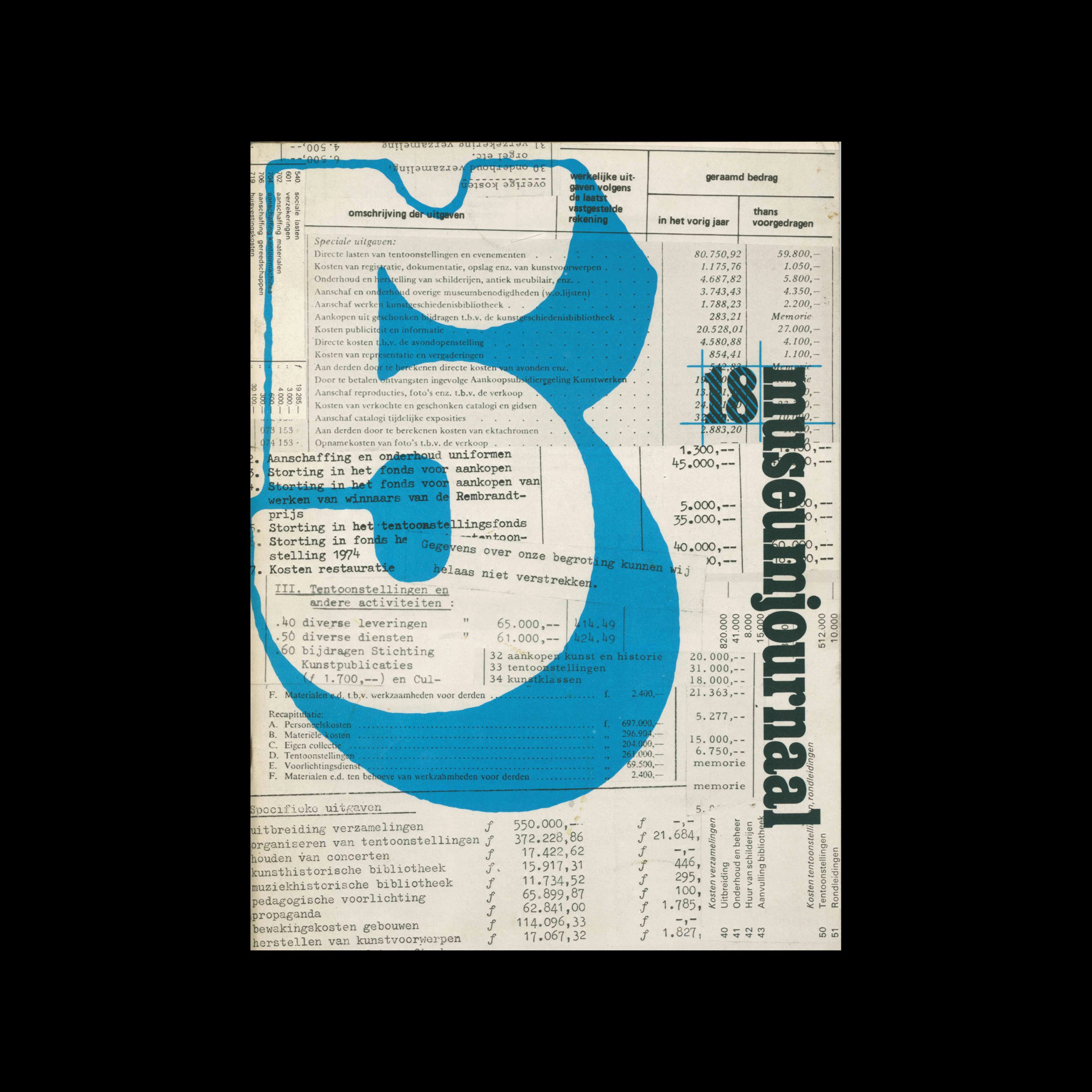 Museumjournaal, Serie 18 no5, 1973. Frank Steenhagen (cover), Jurriaan Schrofer (layout)