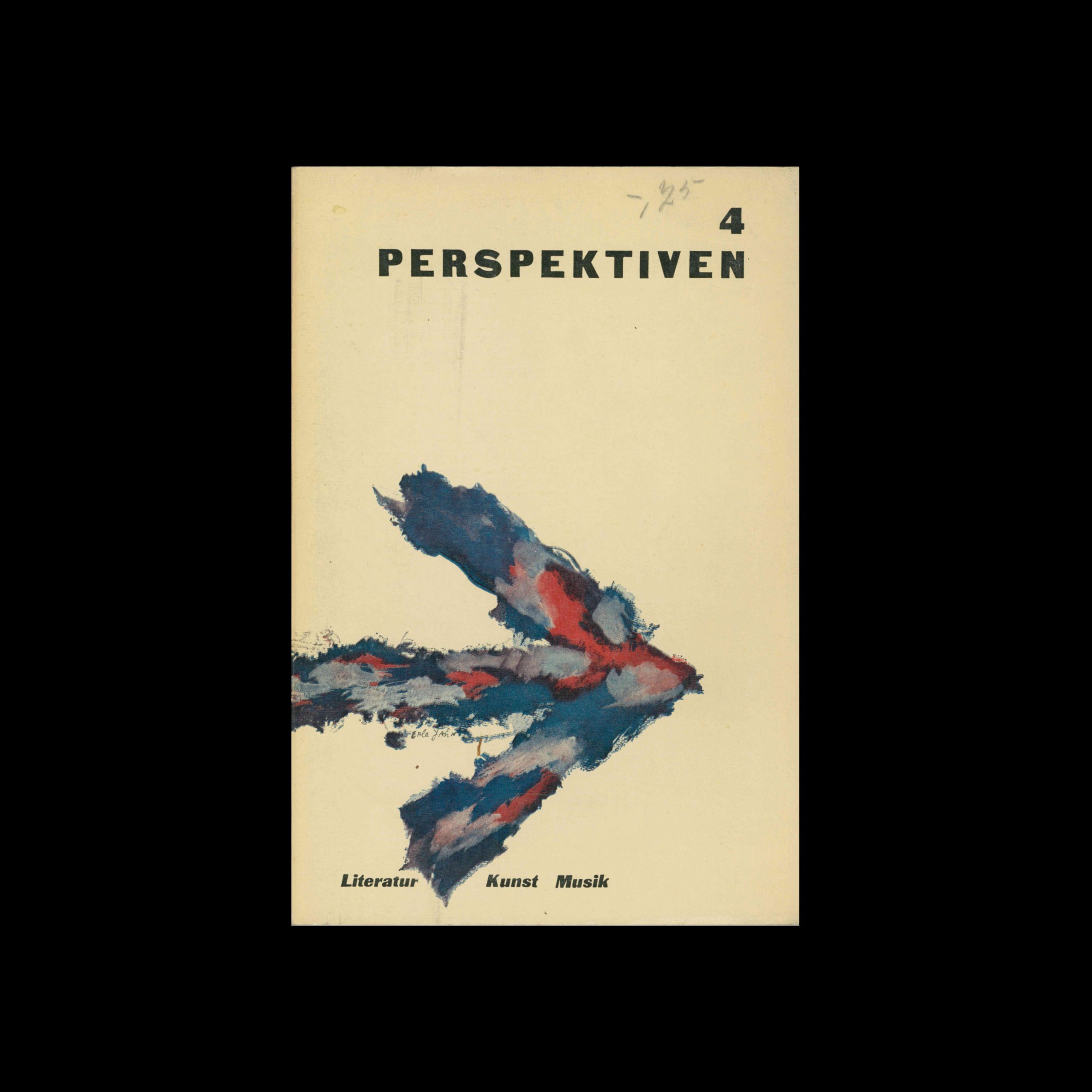 Perspektiven, Literatur, Kunst, Musik, 4, 1953. Cover design by Erle Yahn