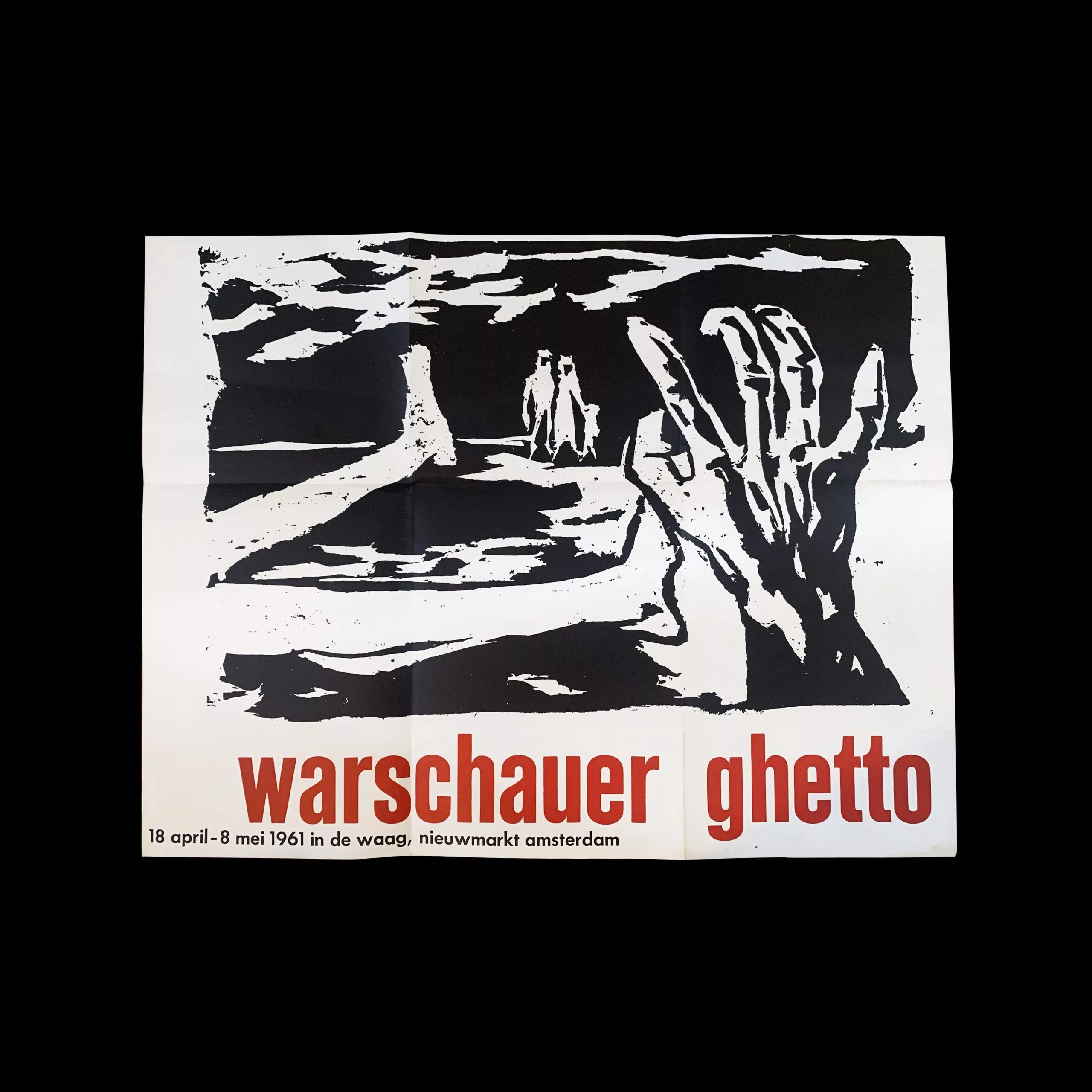 Warschauer Ghetto tentoonstelling, Stedelijk Museum Amsterdam, 1961 designed by Willem Sandberg