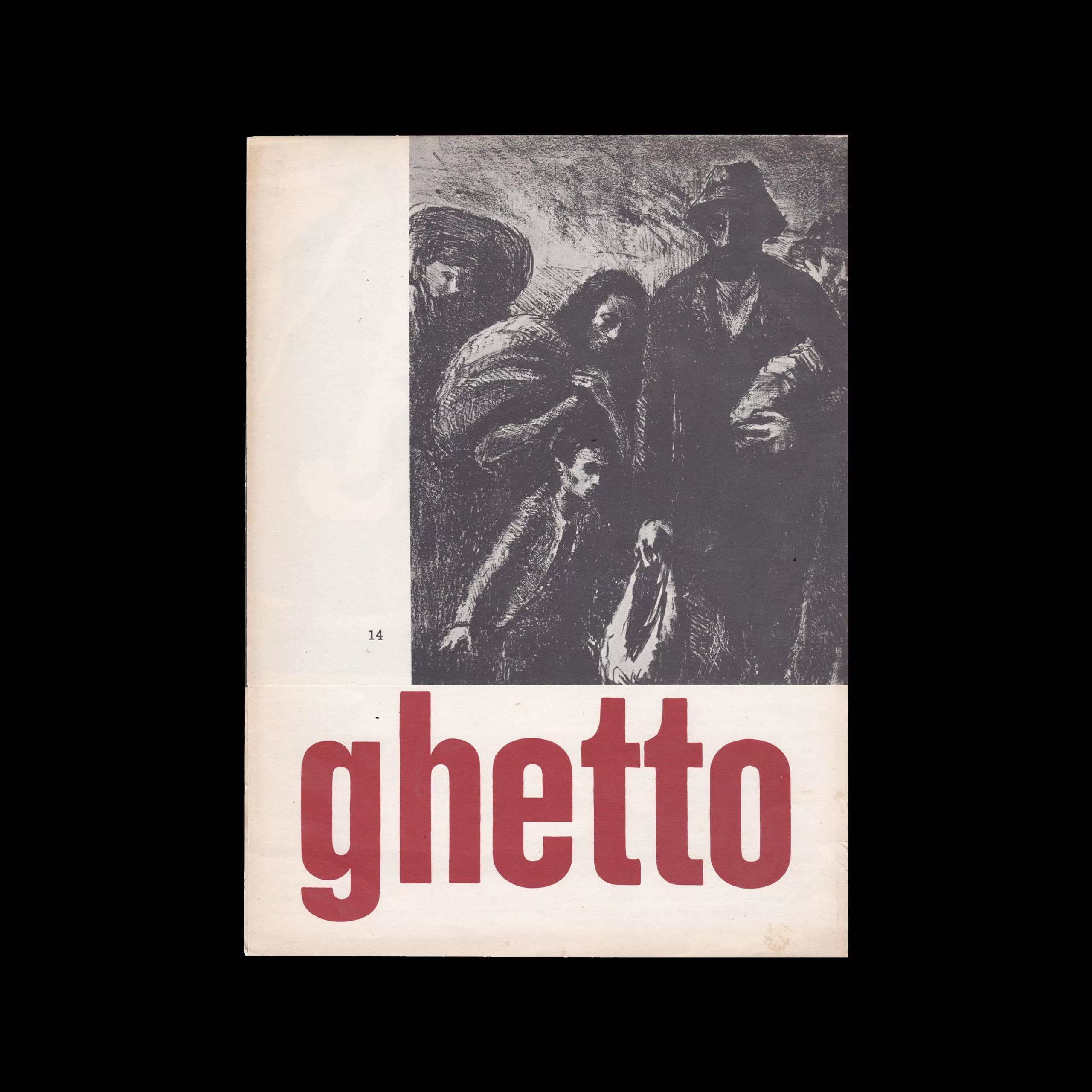 Warschauer Ghetto tentoonstelling, Stedelijk Museum Amsterdam, 1961 designed by Willem Sandberg