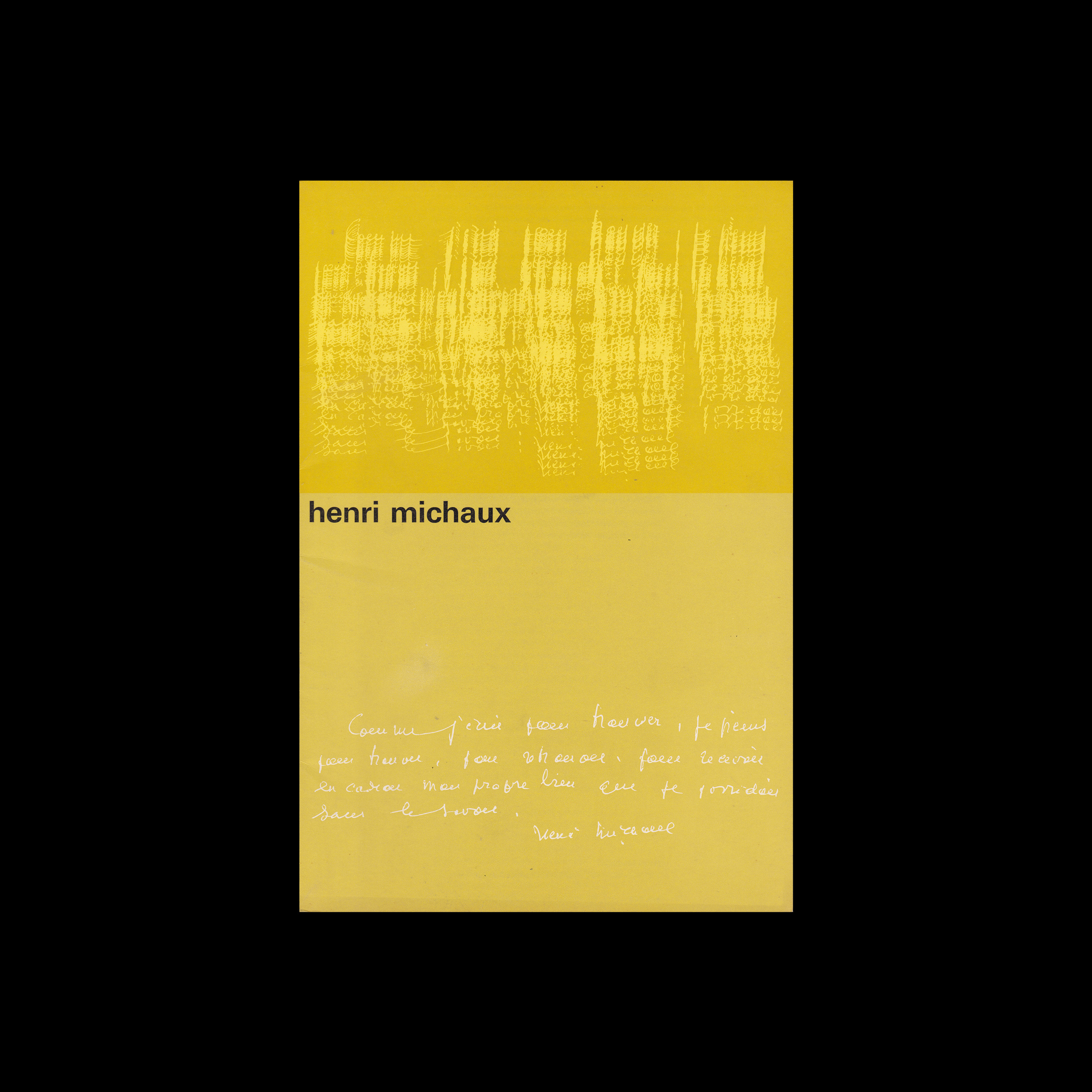 Henri Michaux, Stedelijk Museum, Amsterdam, 1964 designed by Wim Crouwel (Total Design)