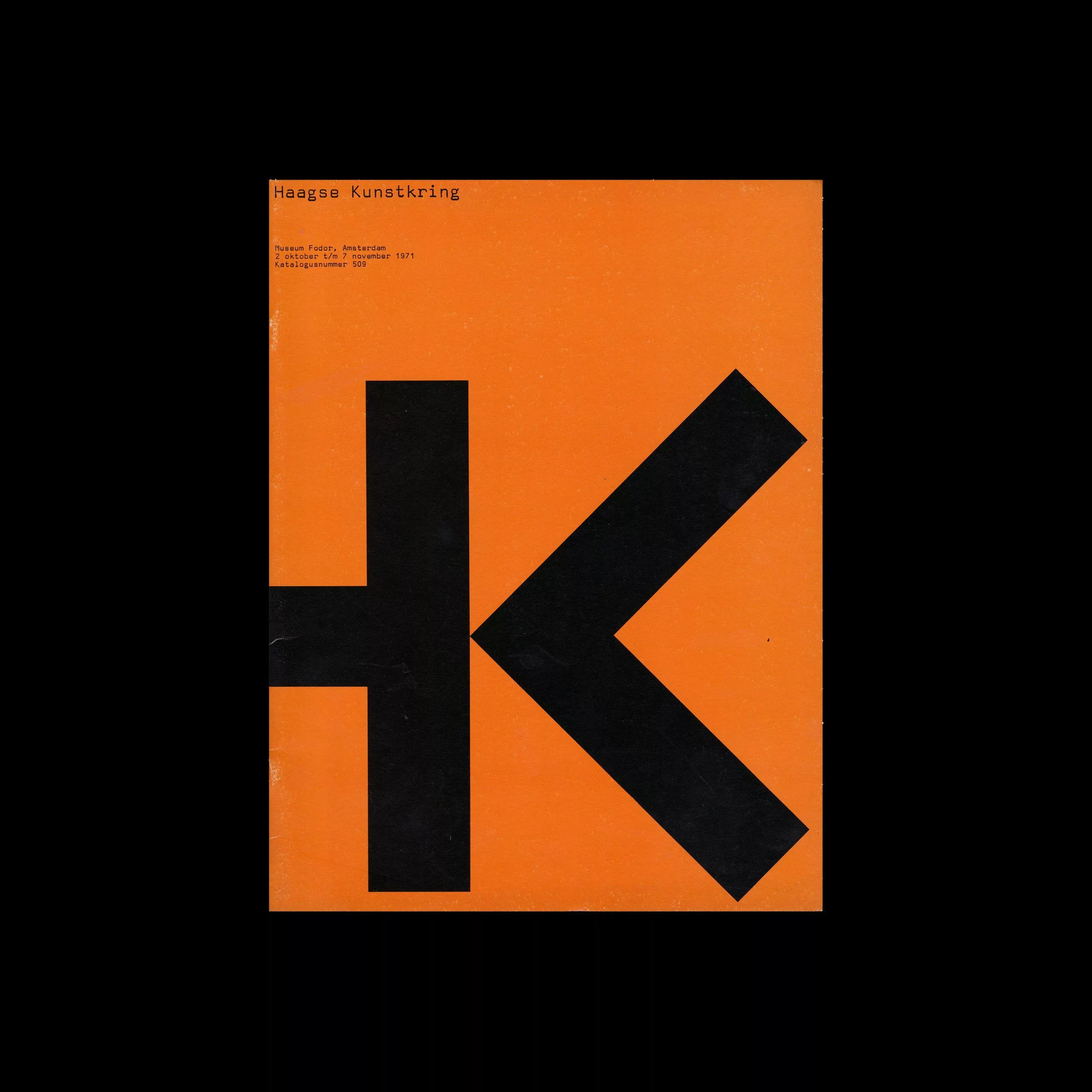 Haagse Kunstkring, Stedelijk Museum, Amsterdam, 1971 designed by Wim Crouwel and David Gal (Total Design)