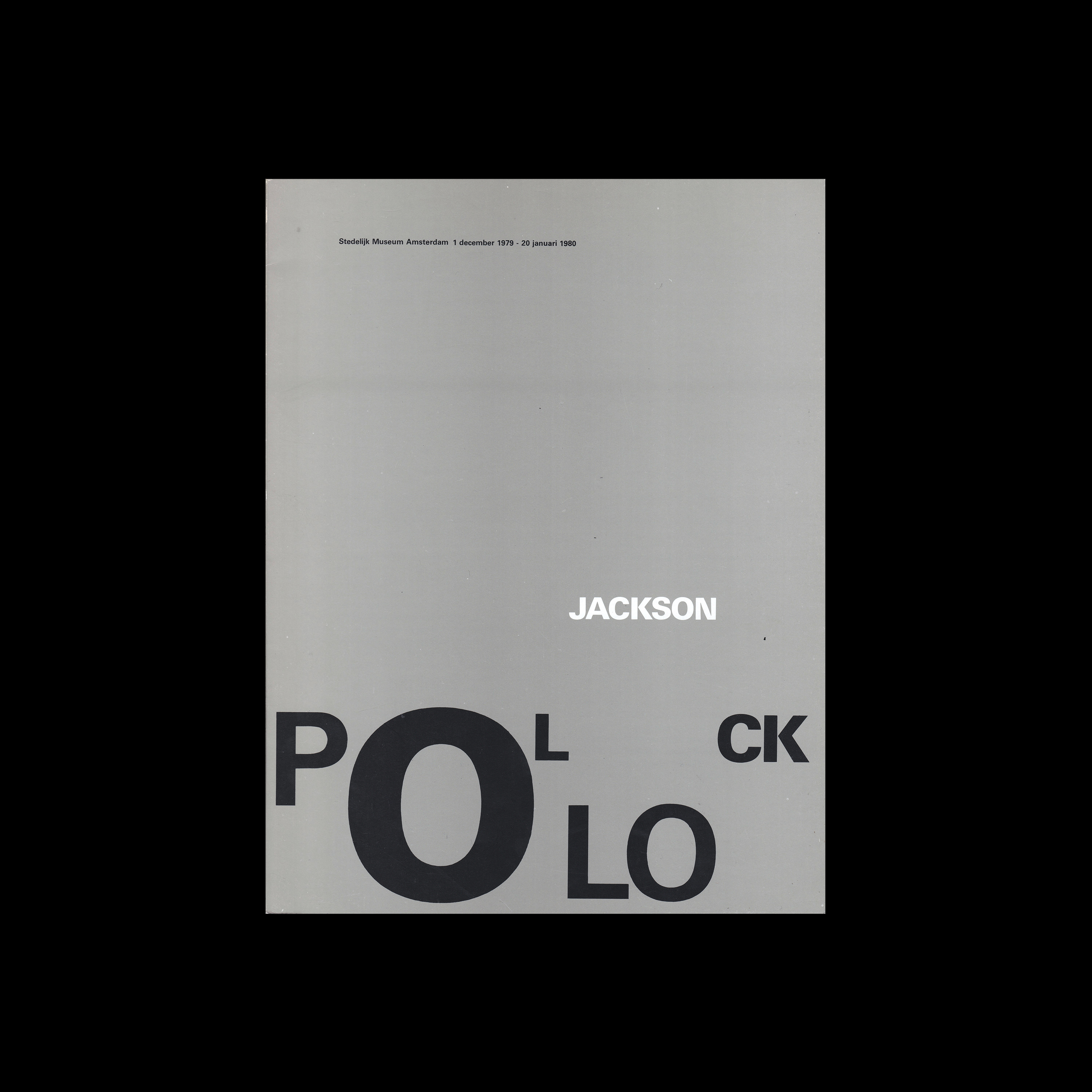 Jackson Pollock, Stedelijk Museum, Amsterdam, 1980 designed by Wim Crouwel and Arlette Brouwers (Total Design)