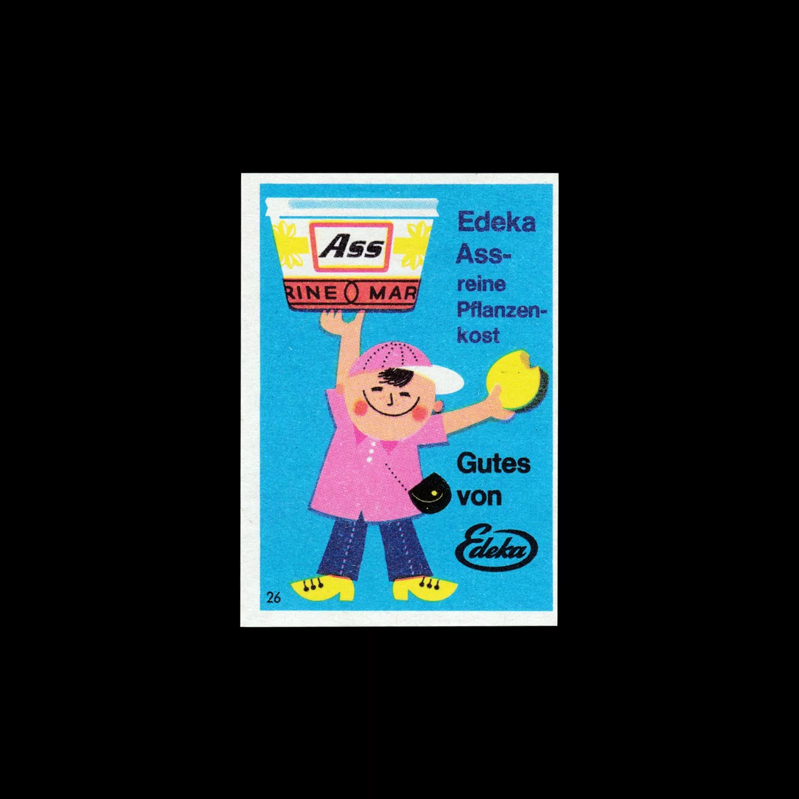 Good things from Edeka, Germany, Matchbox label Set, 1960s 12 Edeka brand advertising, German, Matchbox label set