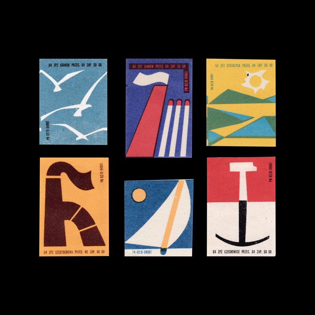 Match factories, Polish 1964 Matchbox label set