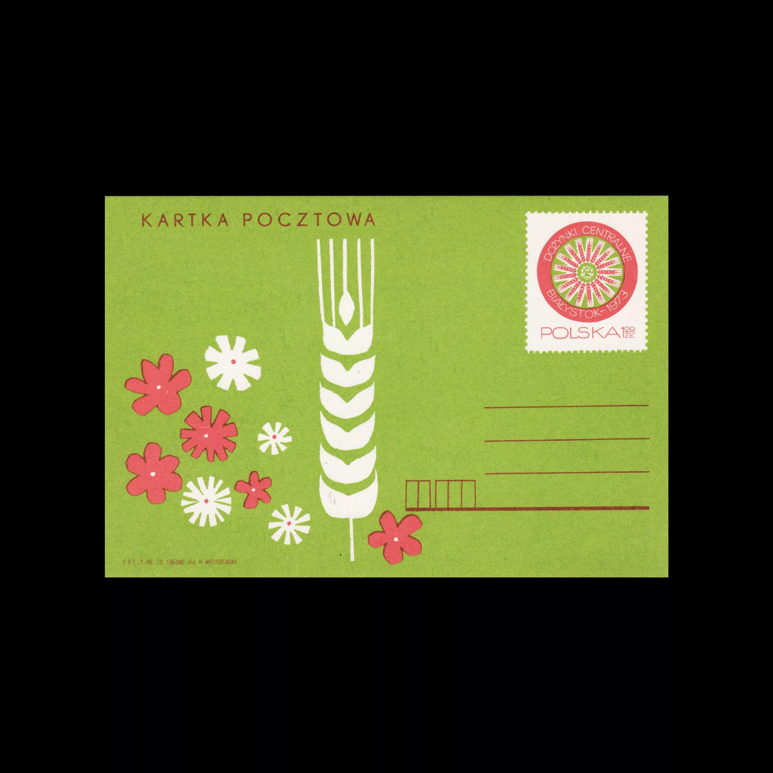 Kartka Pocztowa, Poland prepaid postcard, 1973