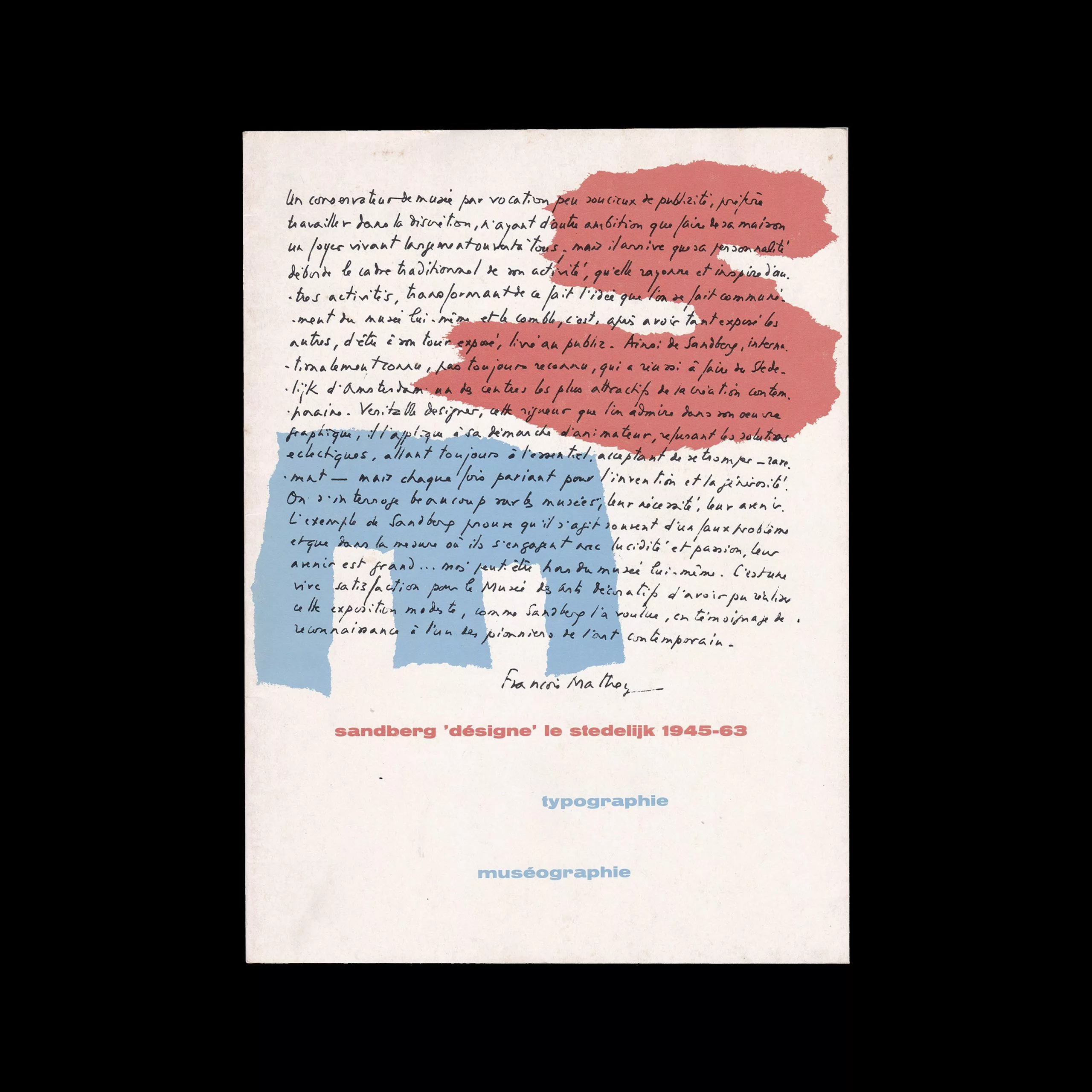 Sandberg 'désigne' le stedelijk 1945-63, Paris : Musée des arts décoratifs, 1973