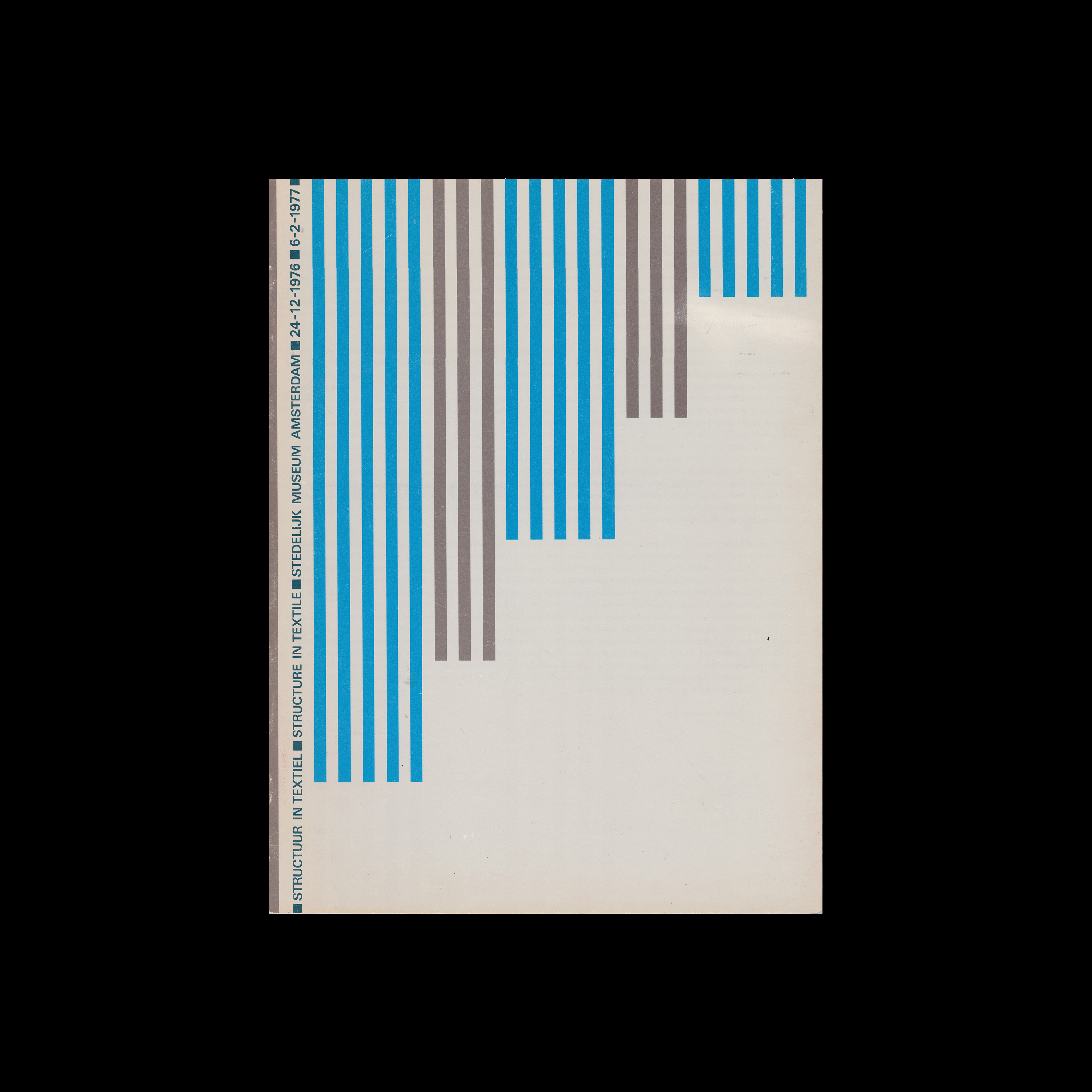 Structuur in Textiel, Stedelijk Museum, Amsterdam, 1977 designed by Wim Crouwel and Daphne Duijvelschoff (Total Design)