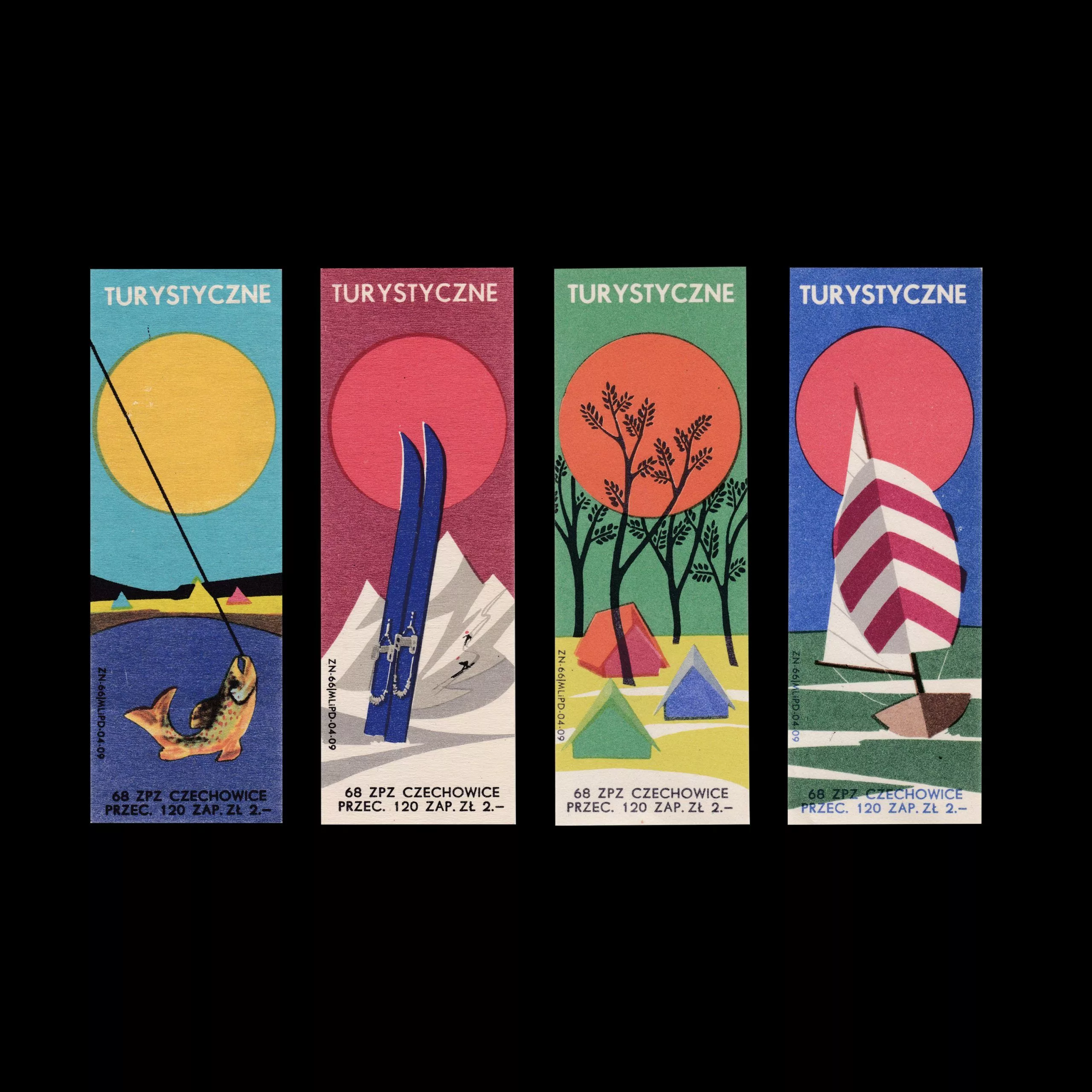 Tourist, Polish 1968 Matchbox label set