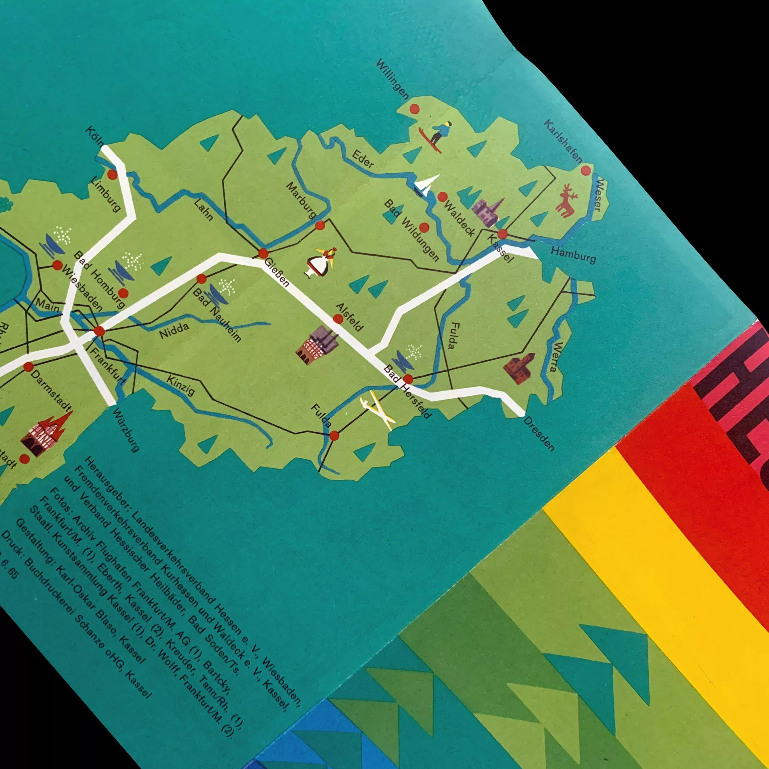 Hessen Travel Brochure designed by Karl Oskar Blase