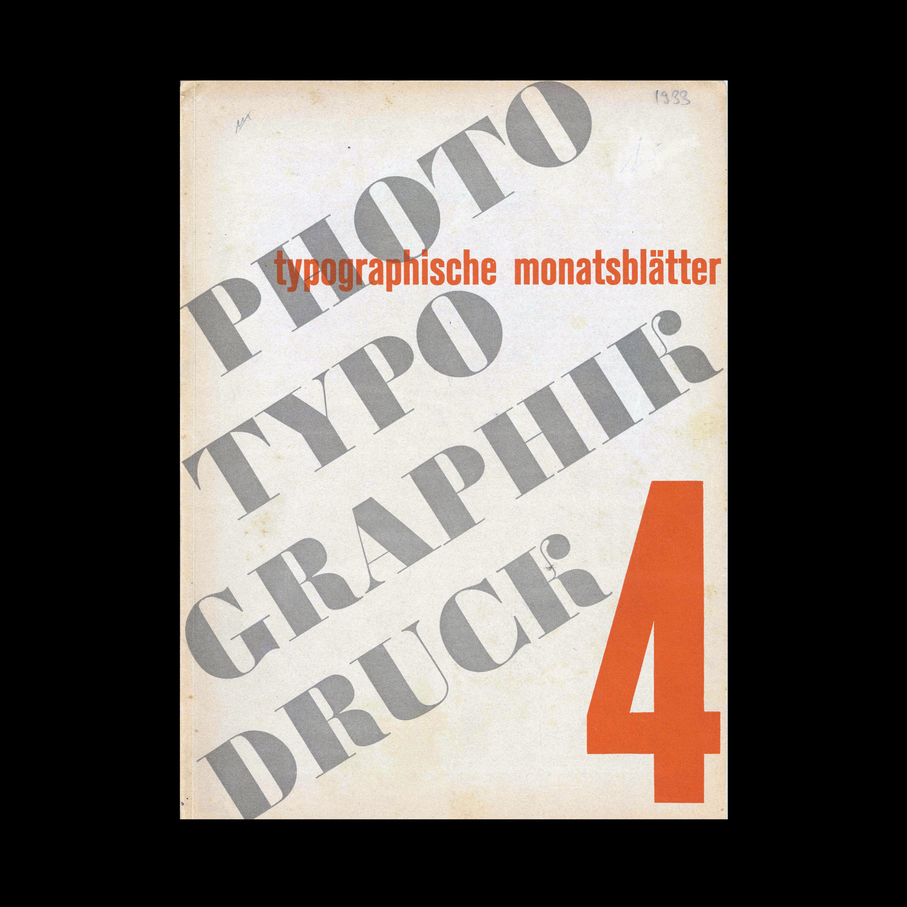 Typographische Monatsblätter, Vol 01, No. 04, April 1933 1 Typografische Monatsblätter, 4, 1933