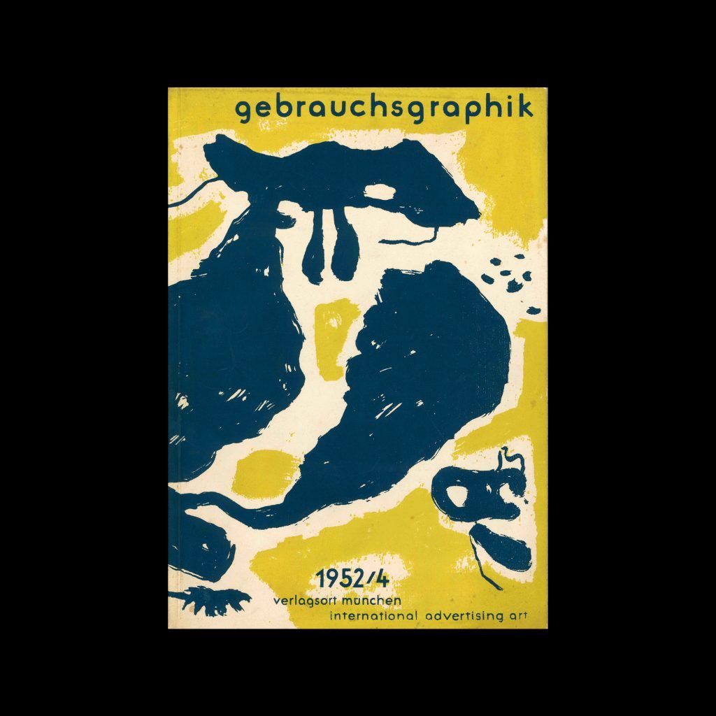 Gebrauchsgraphik, 4, 1954. Cover design by Willi Baumeister