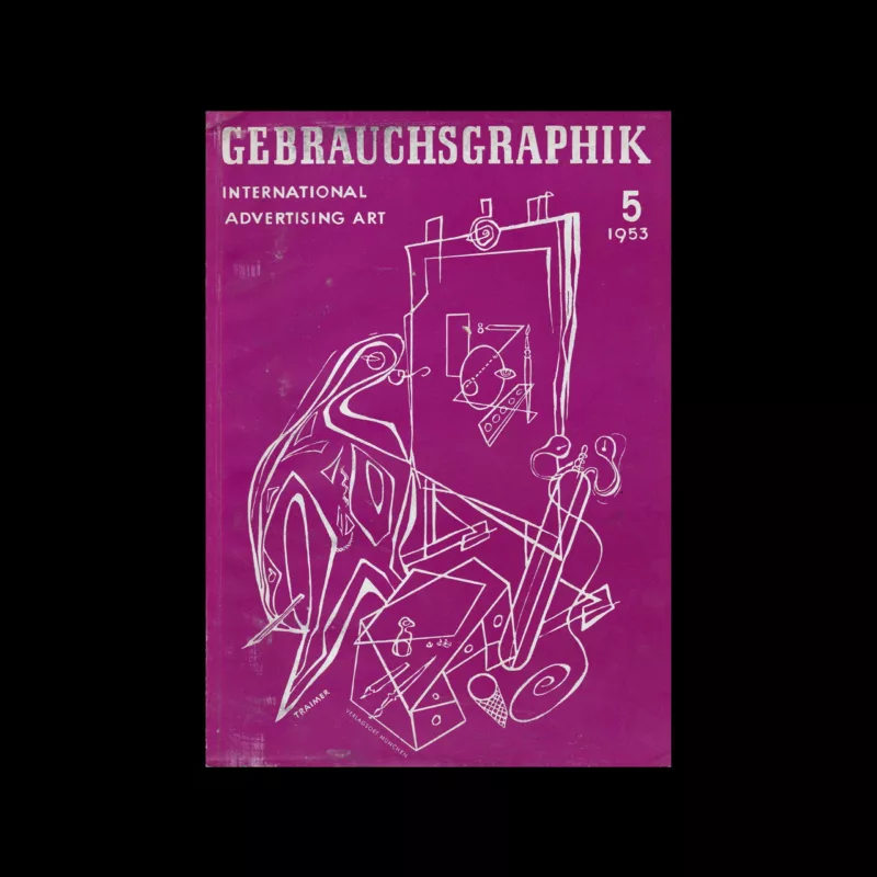 Gebrauchsgraphik, 5, 1953 cover design by Heinz Traimer