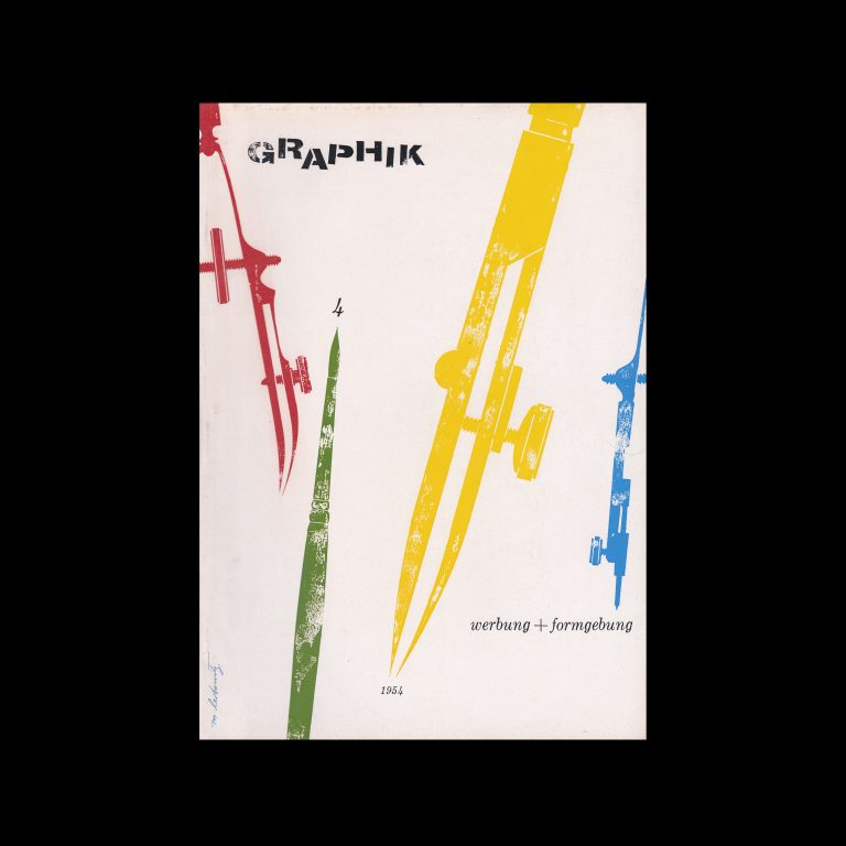 Graphik - Werbung + Formgebung, 4, 1954. Cover design by Matthew Leibowitz
