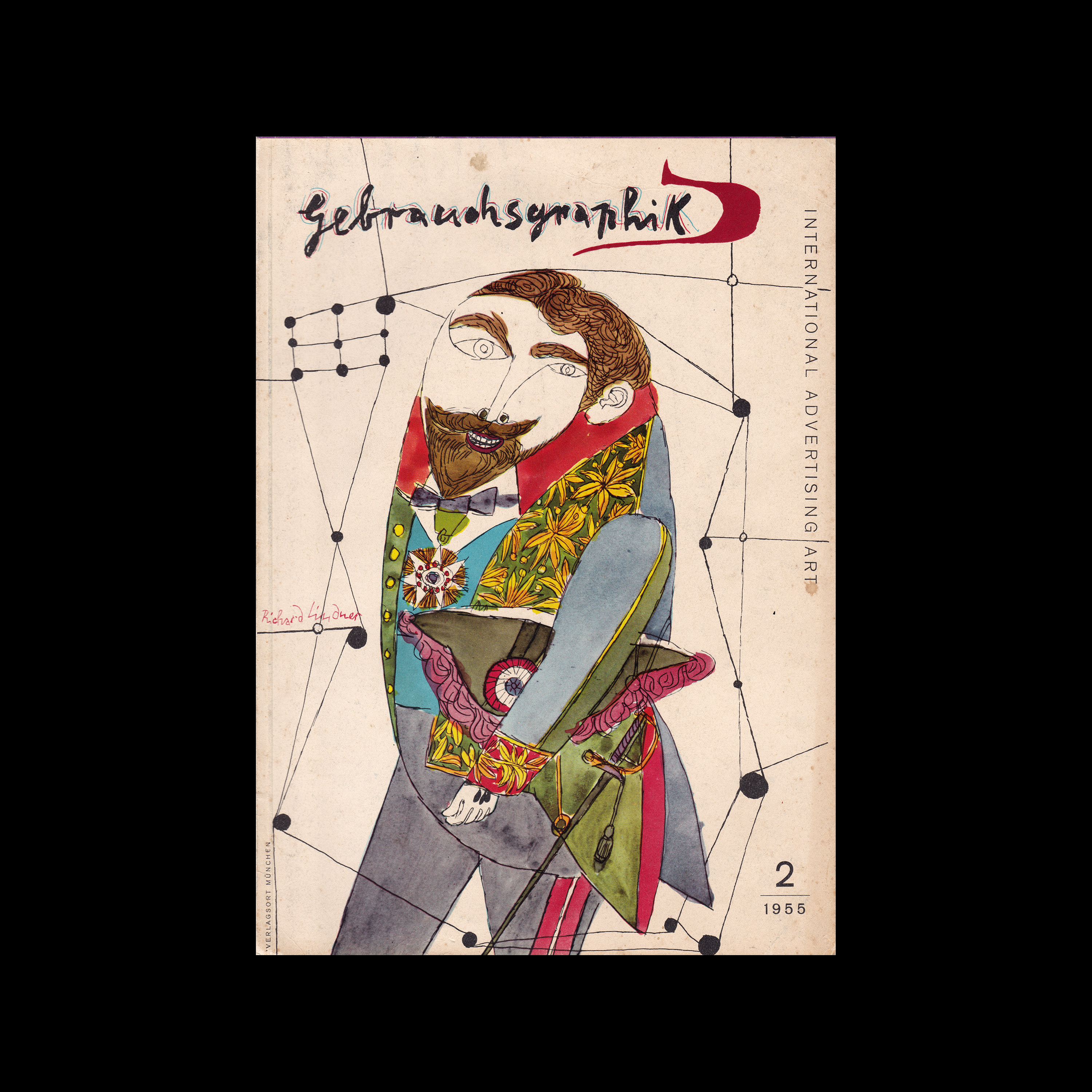 Gebrauchsgraphik, 2, 1955 cover design by Richard Lindner