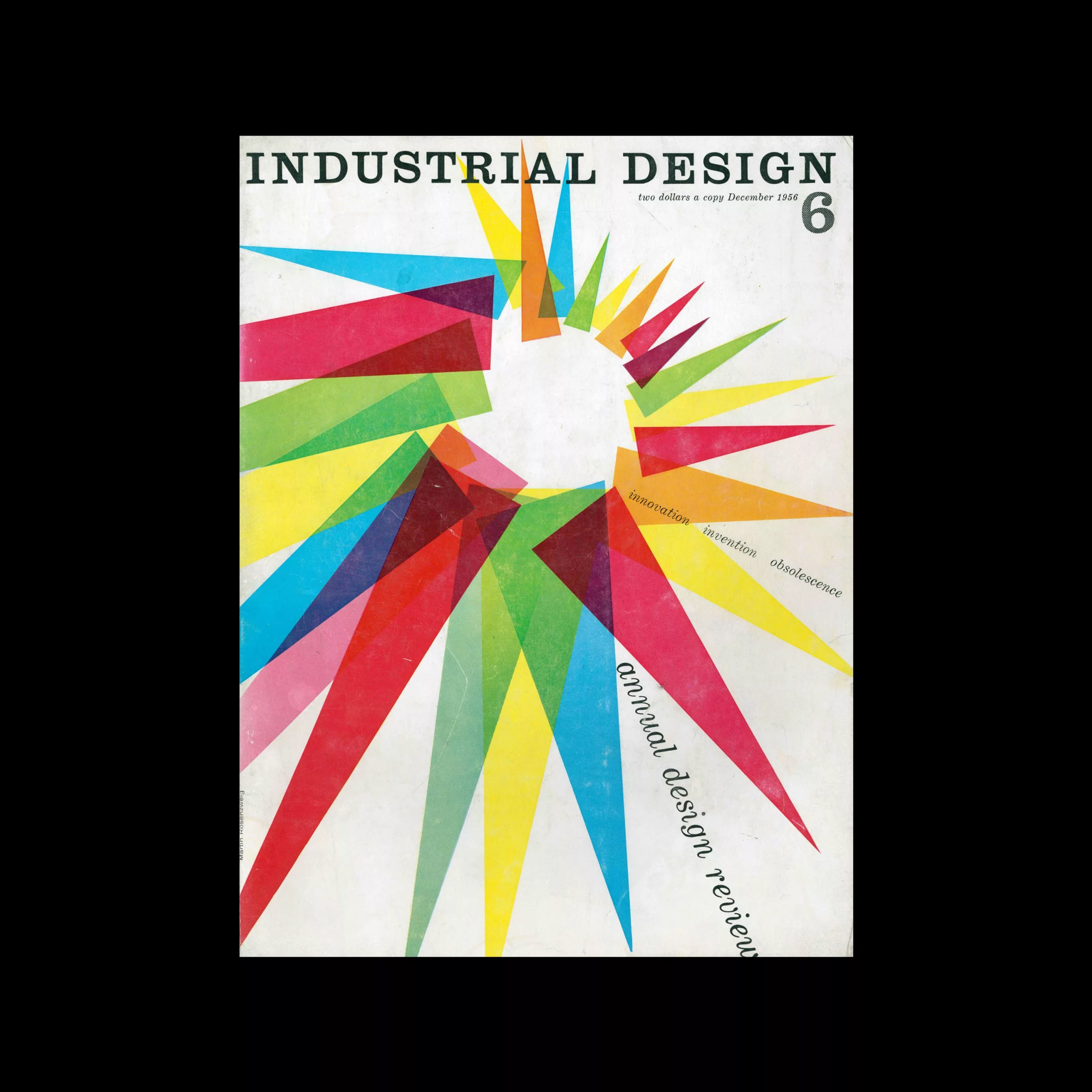 Industrial Design, December, 1956. Cover design by Martin Rosenzweig