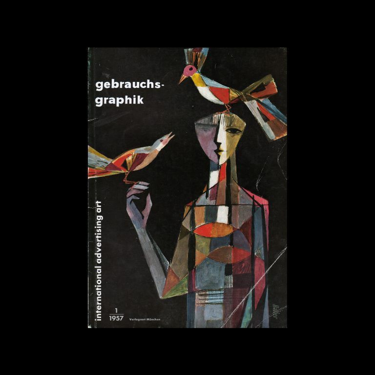 Gebrauchsgraphik, 1, 1957 cover design by Alfred Haller