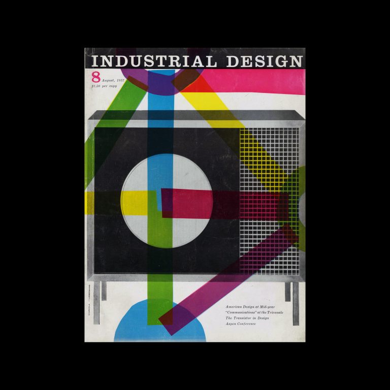 Industrial Design, August, 1957. Cover design by Jerry Lieberman and Romaldo Giurgola