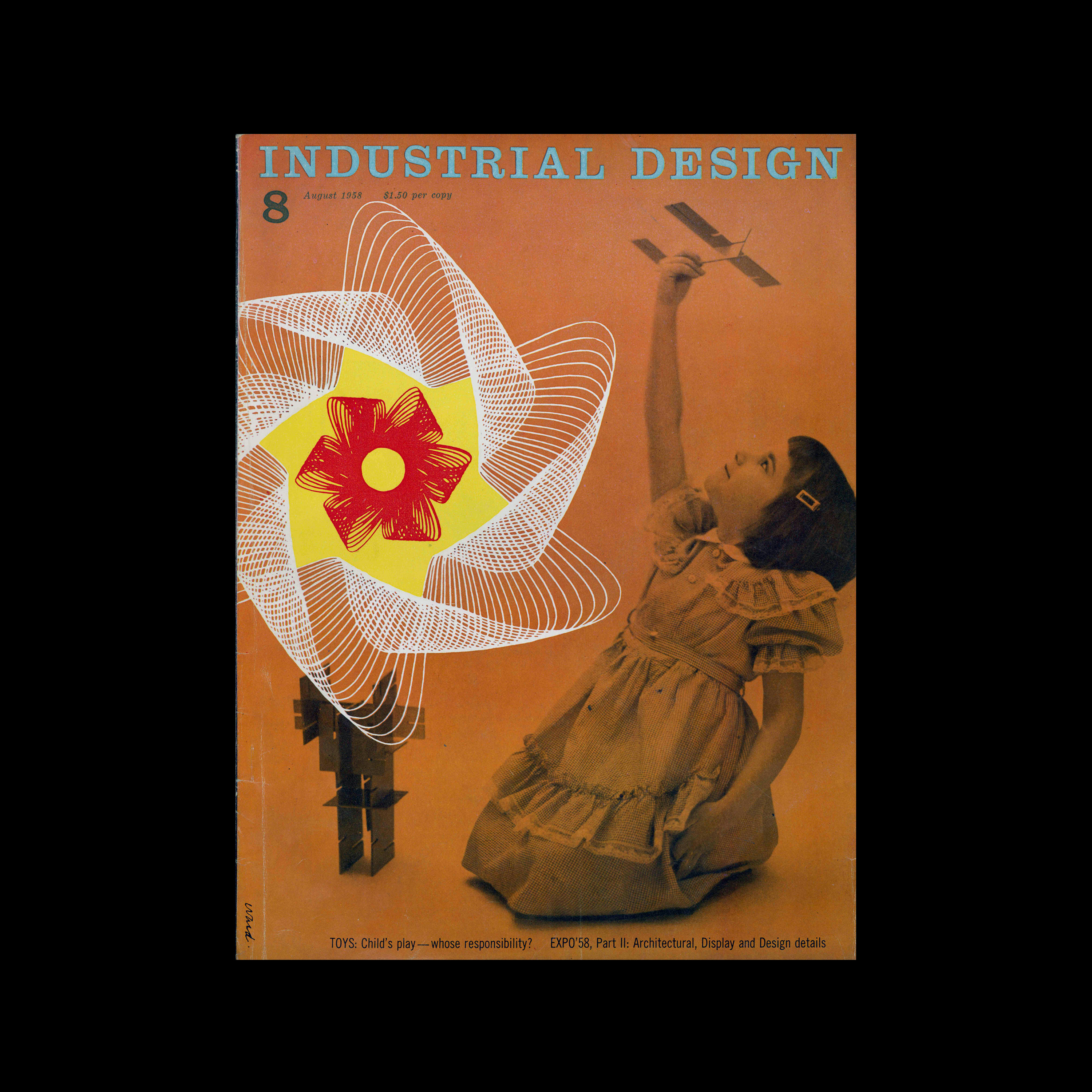 Industrial Design, August, 1958 1 Industrial Design, August, 1958. Cover designed by James S Ward