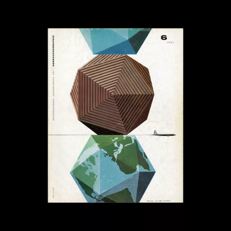 Gebrauchsgraphik, 6, 1961. Cover design by Erik Nitsche