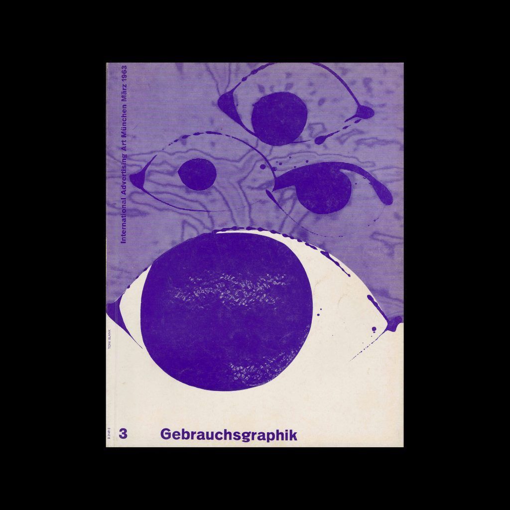 Gebrauchsgraphik, 3, 1963. Cover design by Toni Blank