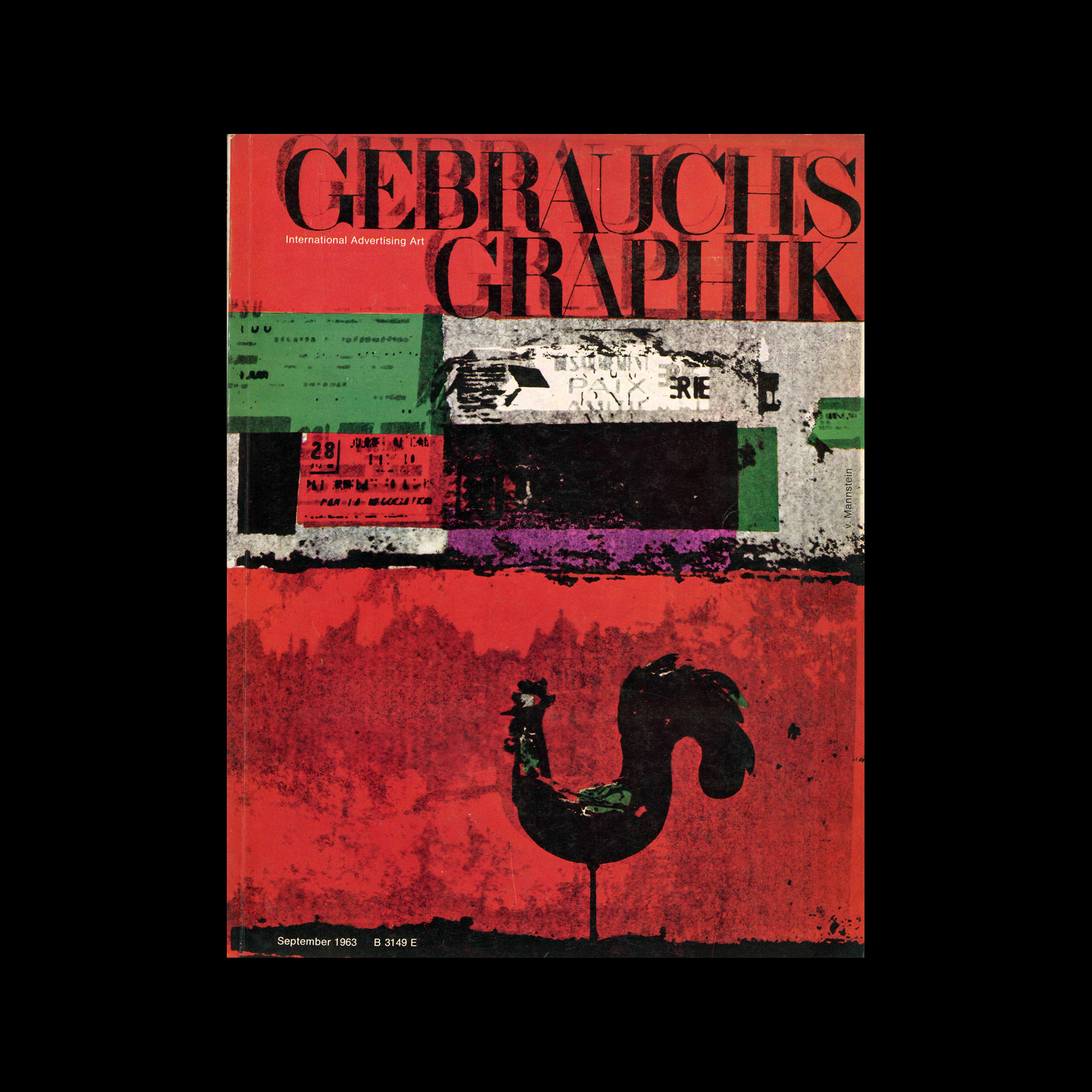 Gebrauchsgraphik, 9, 1963. Cover design by Coort von Mannstein