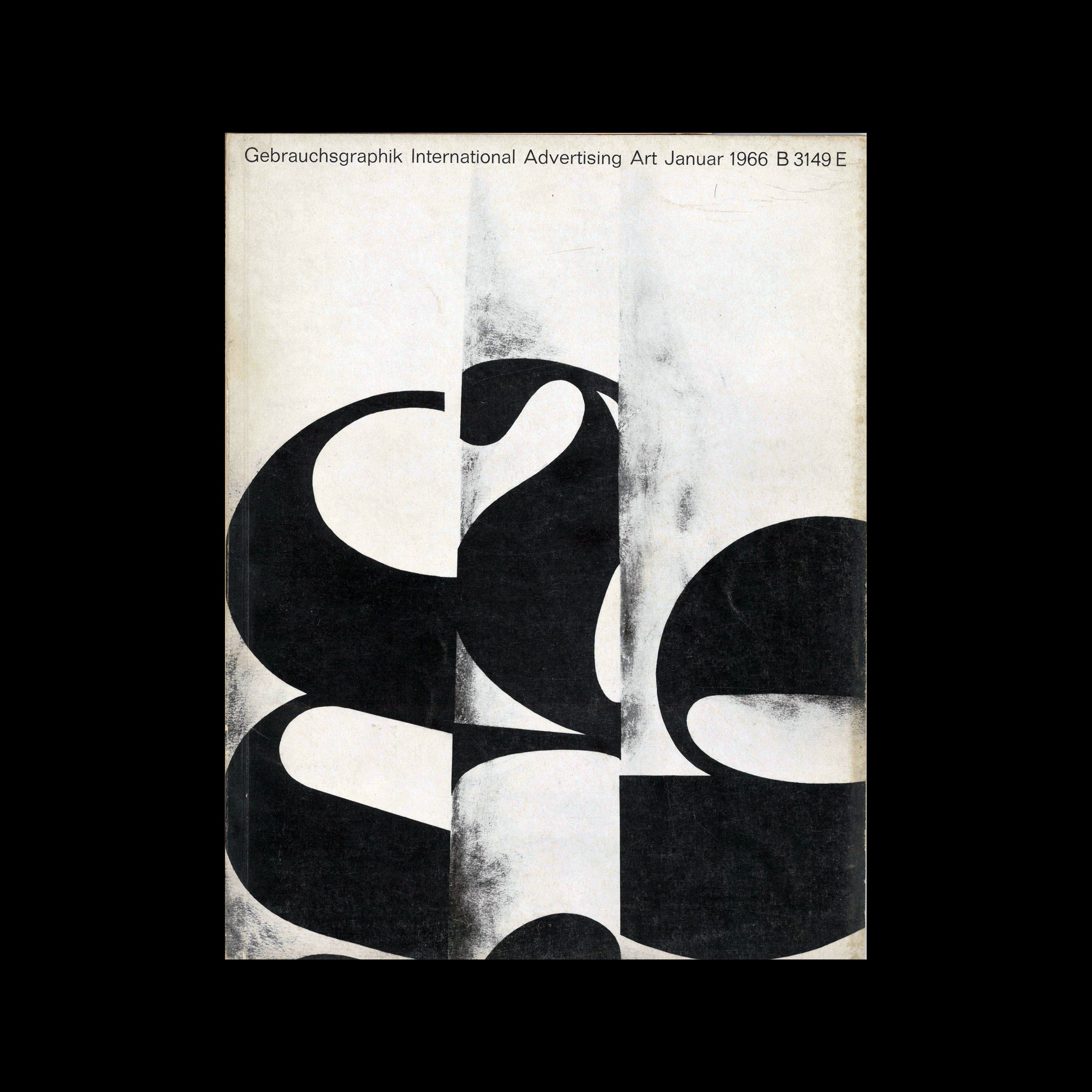 Gebrauchsgraphik, 1, 1966. Cover design by Rudolf Huber-Wilkoff