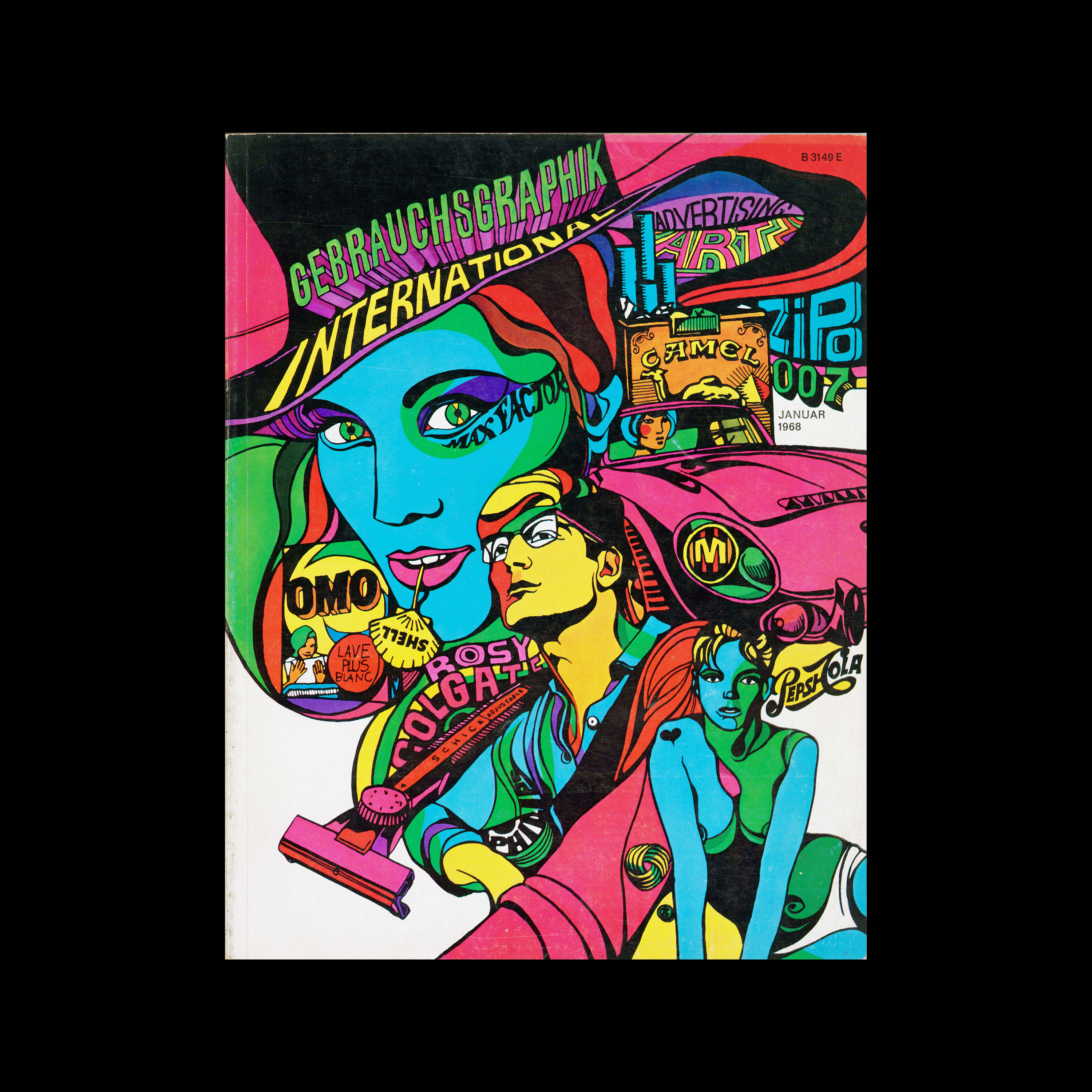 Gebrauchsgraphik, 01, 1968 1 Gebrauchsgraphik, 1, 1968. Cover Design by André Chante