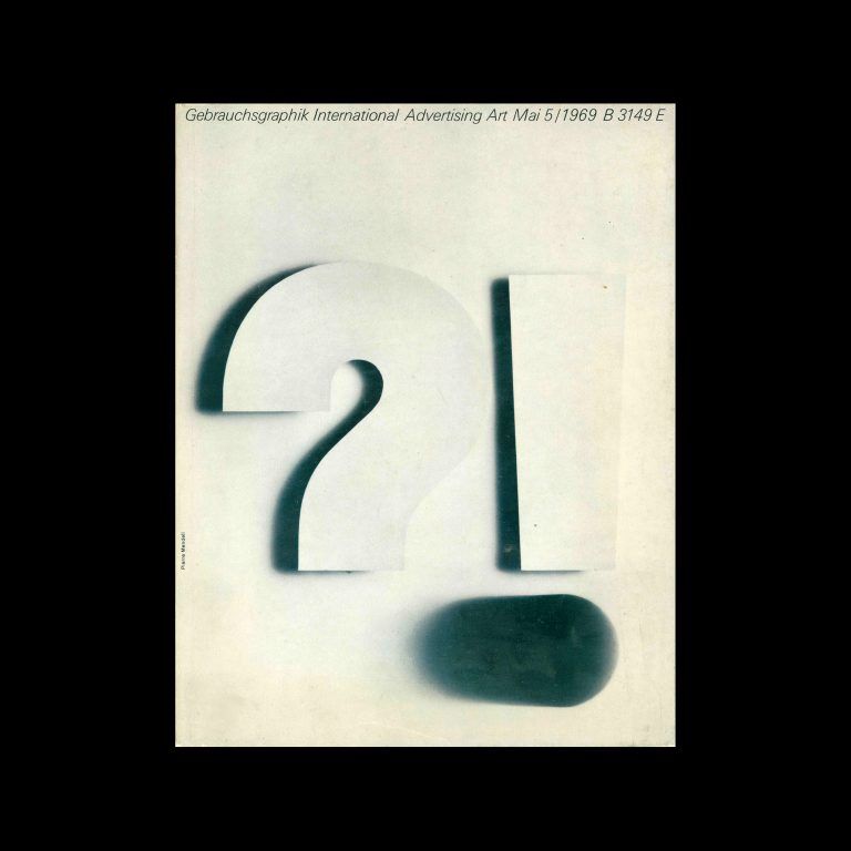 Gebrauchsgraphik, 5, 1969. Cover design by Pierre Mendell