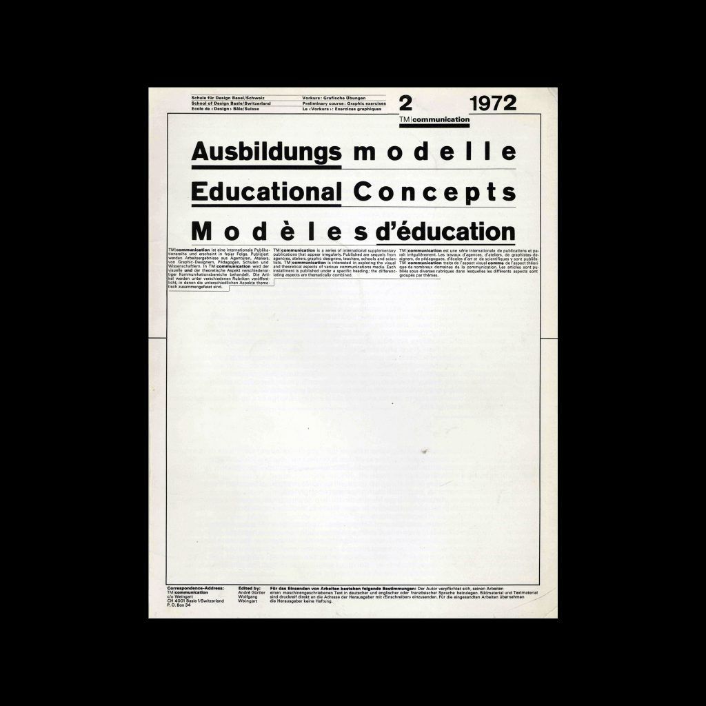 Typografische Monatsblätter Communication, 2, 1972