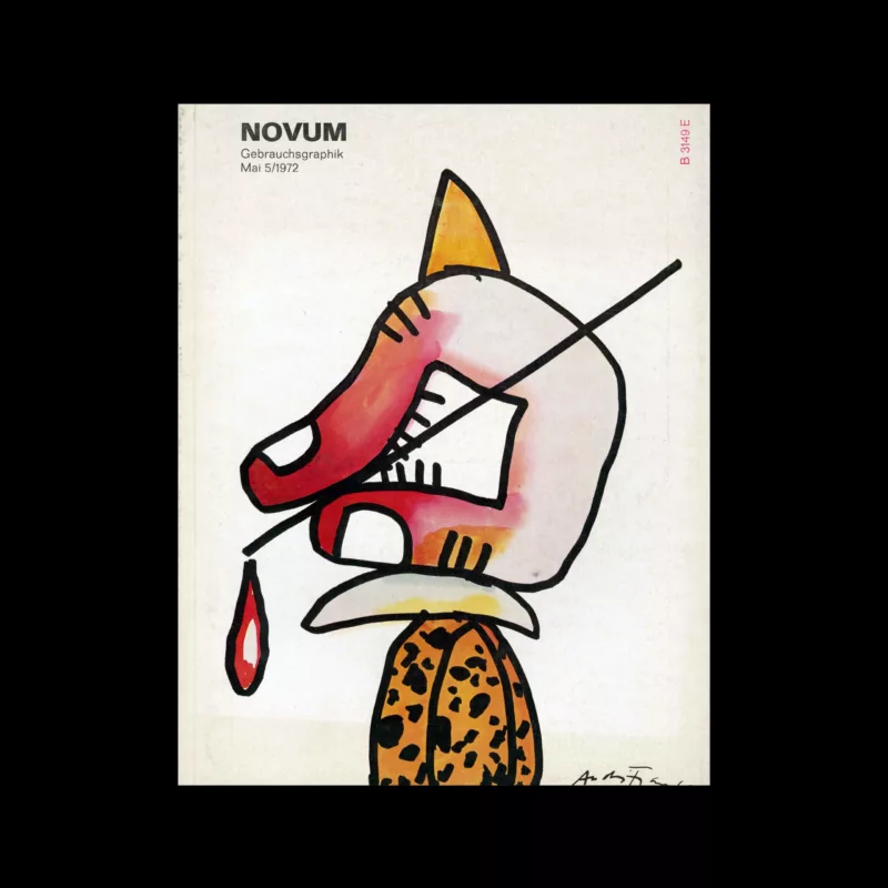 Novum Gebrauchsgraphik, 5, 1972. Cover design by André François